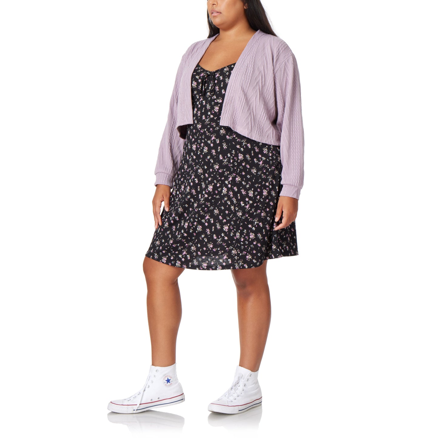 Gretta Cropped Cardigan & A-Line Mini Dress Set