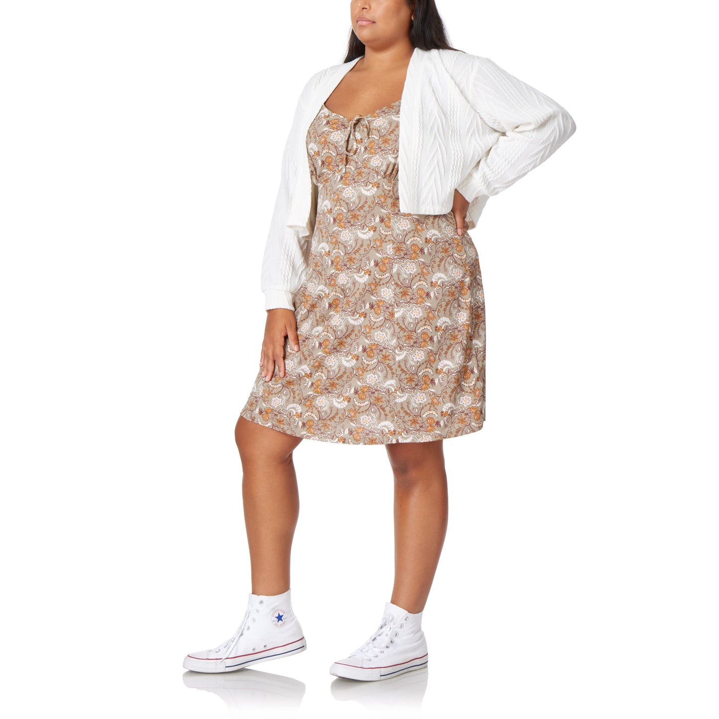 Gretta Cropped Cardigan & A-Line Mini Dress Set