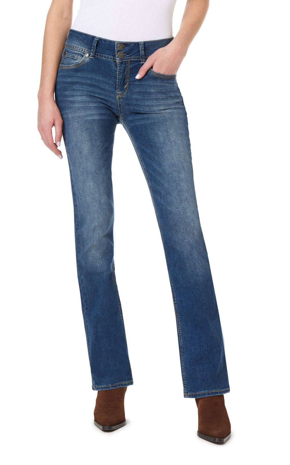 InstaStretch® Luscious Curvy Bootcut Jeans – WallFlower Jeans