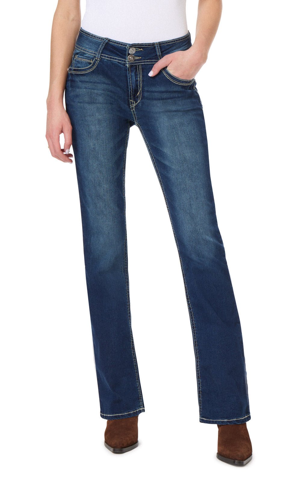 InstaStretch® Luscious Curvy Bootcut Jeans – WallFlower Jeans
