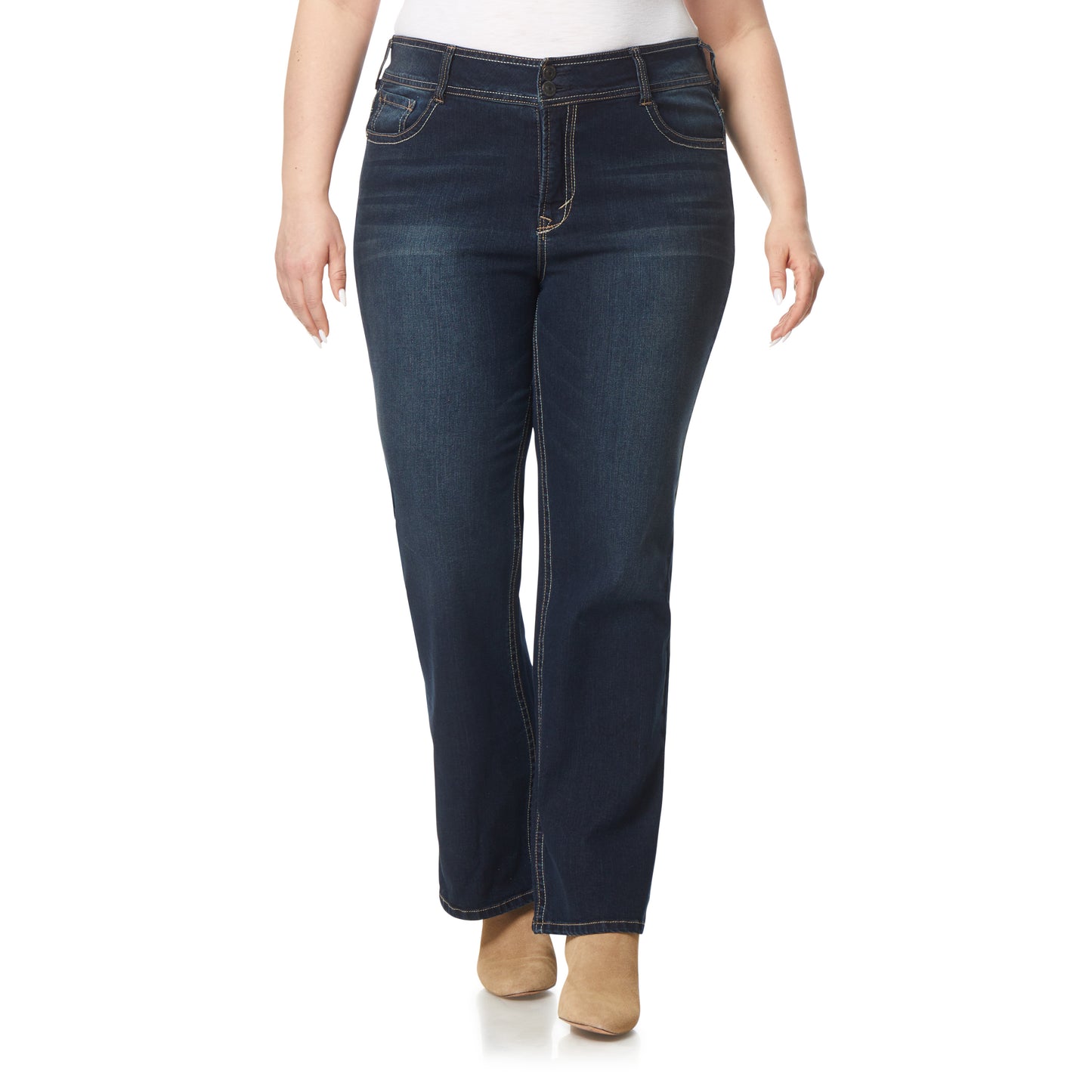 Plus InstaStretch Mid-Rise Luscious Curvy Bootcut Jeans