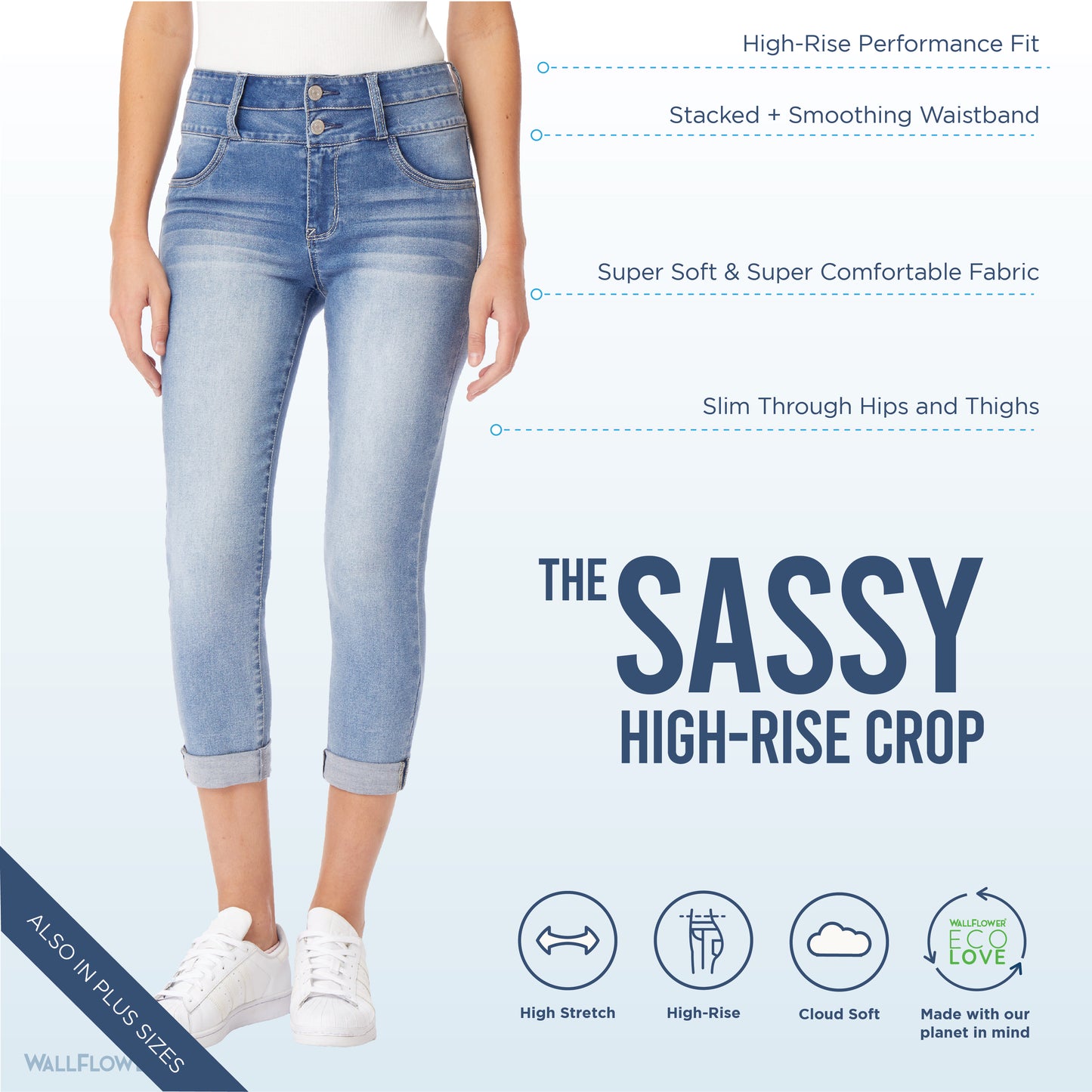 InstaSoft® Sassy Fit Skinny Crop Jeans