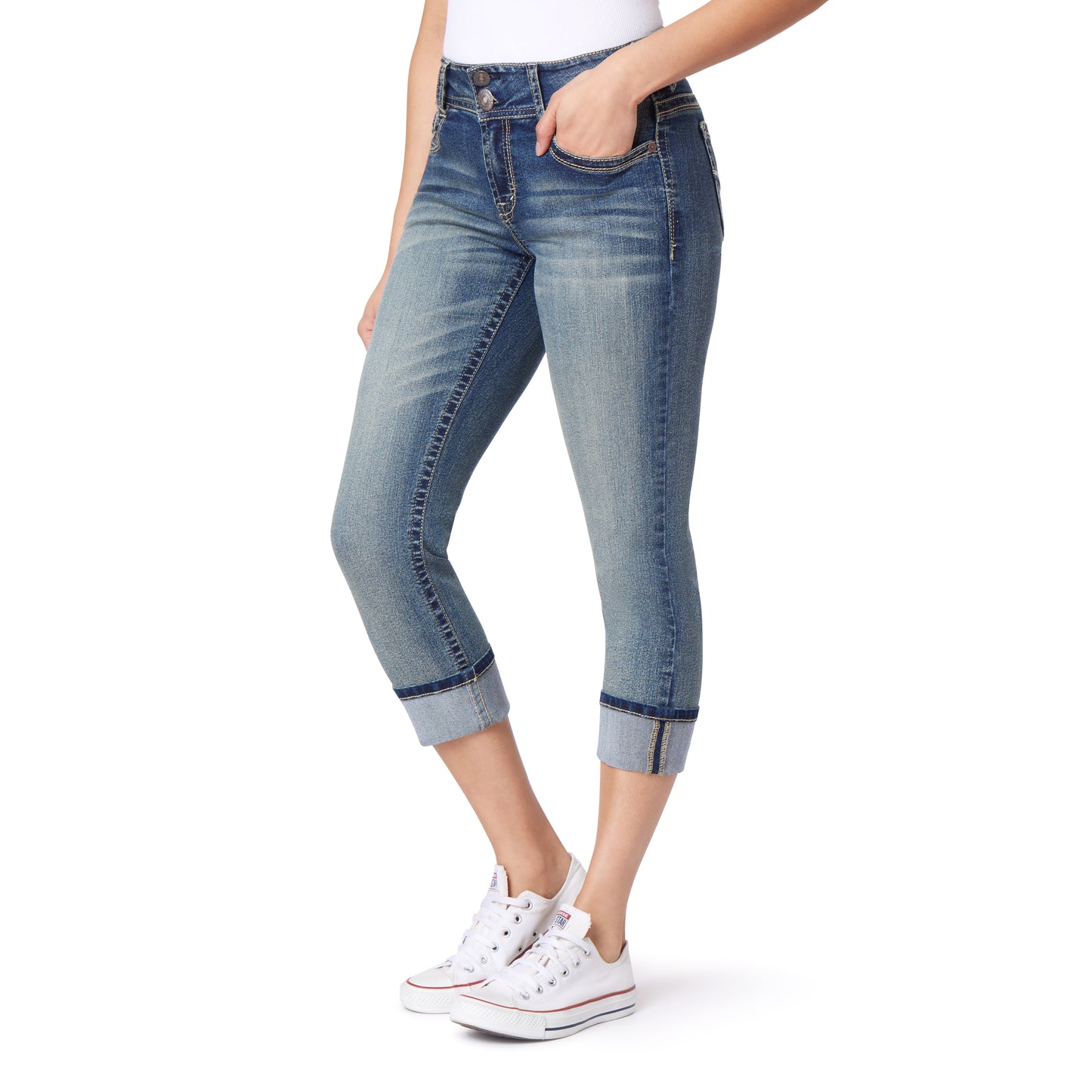 InstaStretch® Luscious Curvy Mid-Rise Crop Jeans