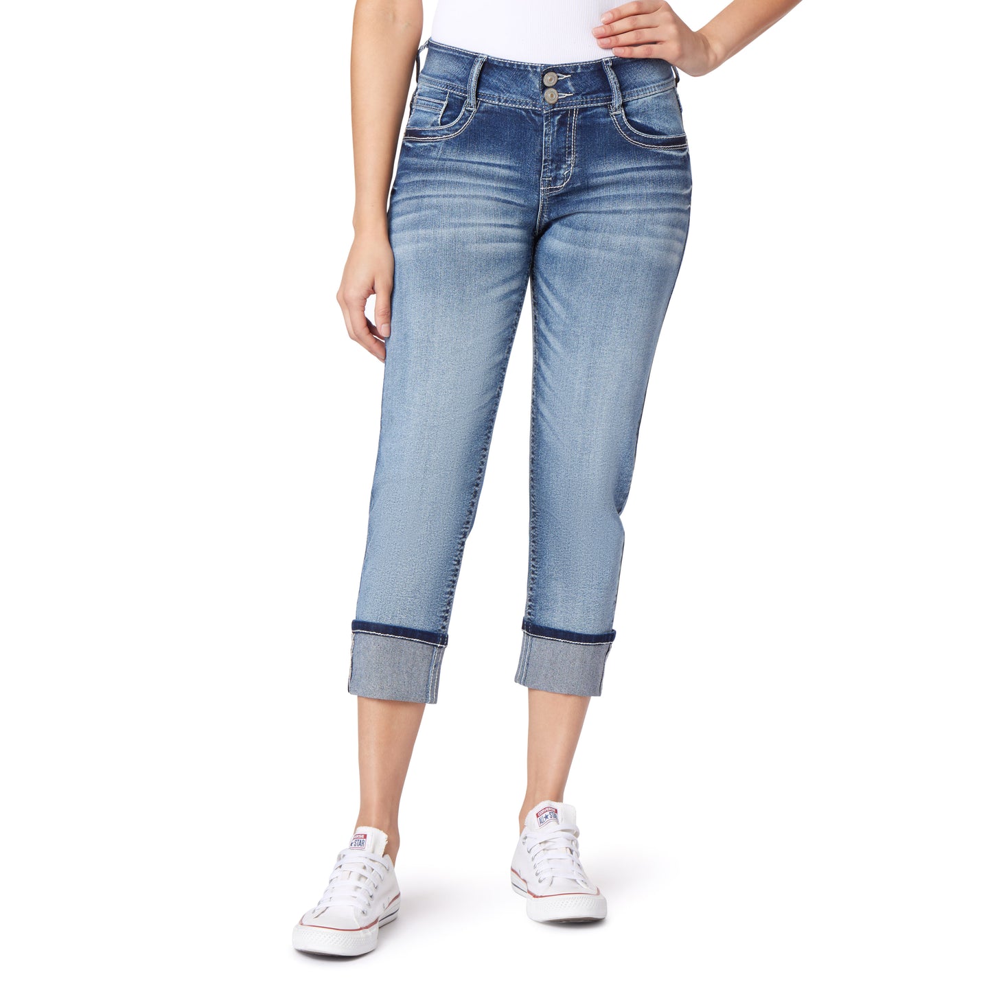 InstaStretch® Luscious Curvy Mid-Rise Crop Jeans