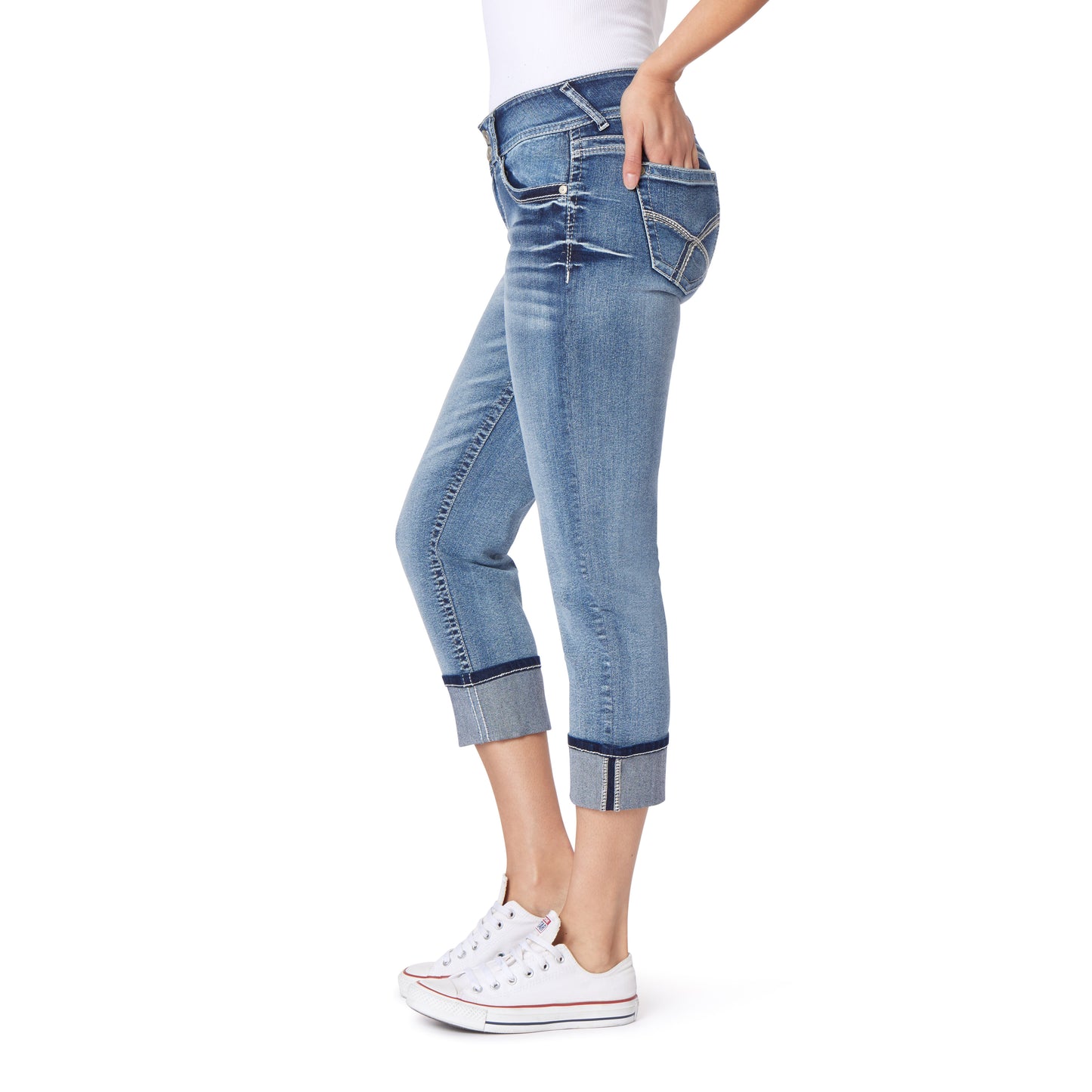 InstaStretch® Luscious Curvy Mid-Rise Crop Jeans