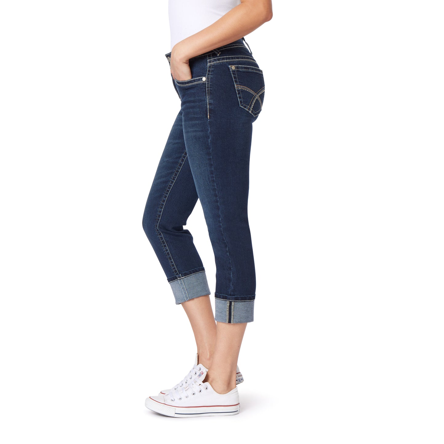 InstaStretch® Luscious Curvy Mid-Rise Crop Jeans