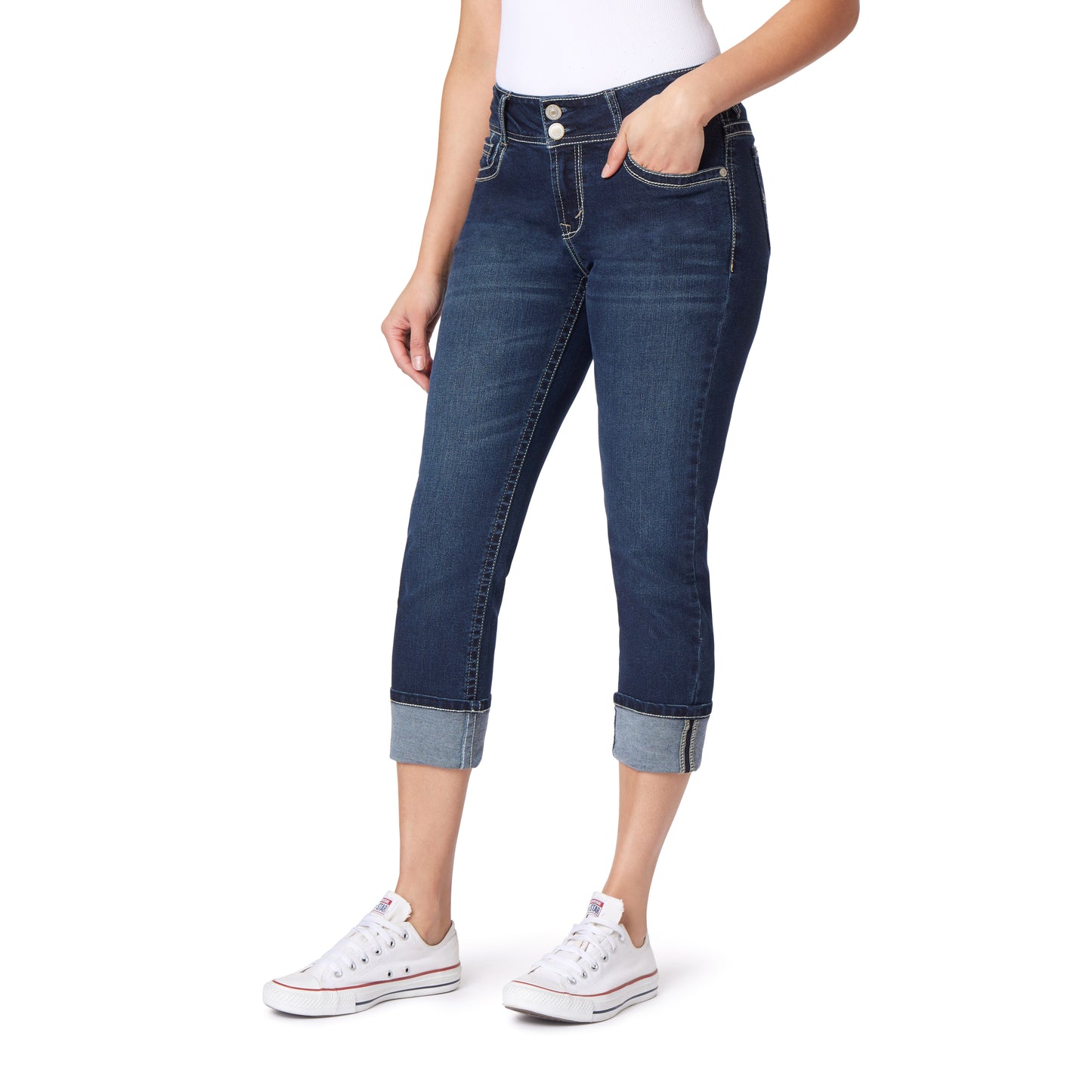 InstaStretch® Luscious Curvy Mid-Rise Crop Jeans
