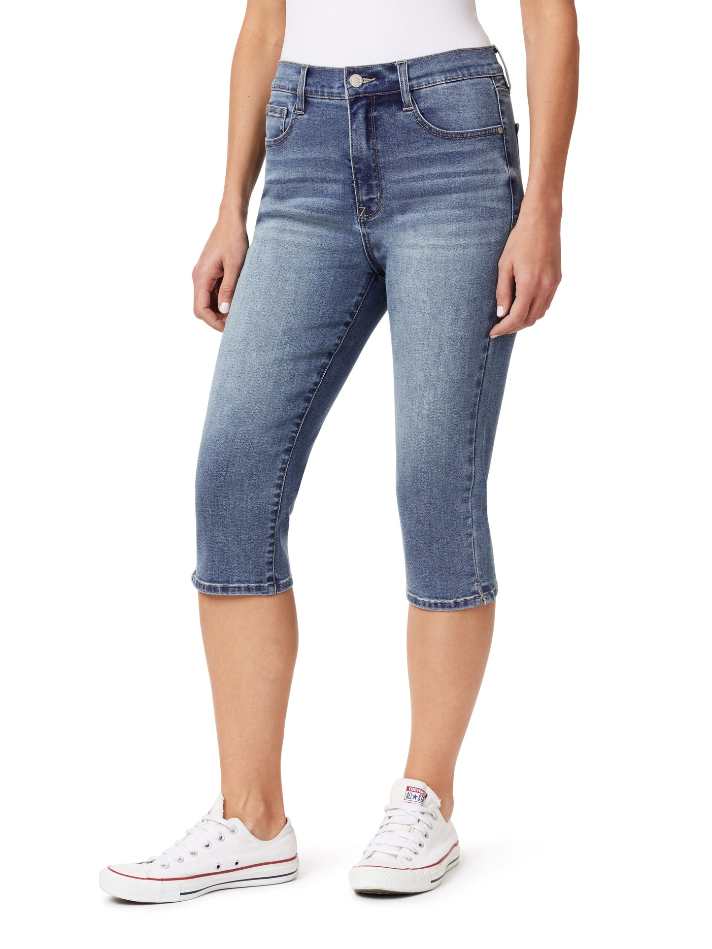 InstaVintage Fearless Curvy Super High-Rise Capri Jeans