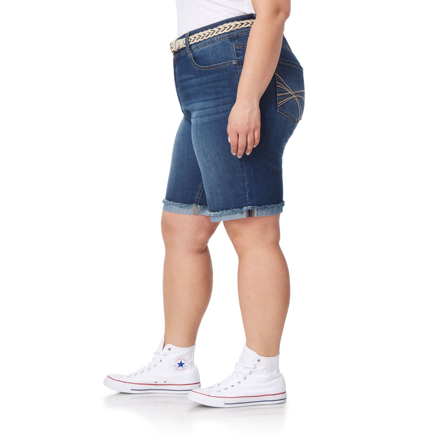 Plus InstaStretch® Belted Luscious Curvy Bermuda Shorts