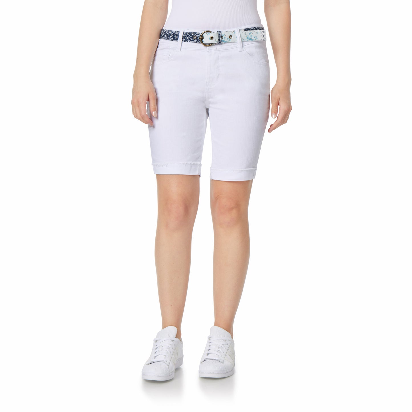 InstaStretch® Belted Luscious Curvy Bermuda Shorts