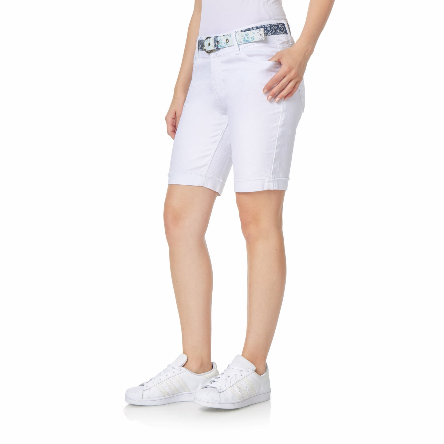 InstaStretch® Belted Luscious Curvy Bermuda Shorts