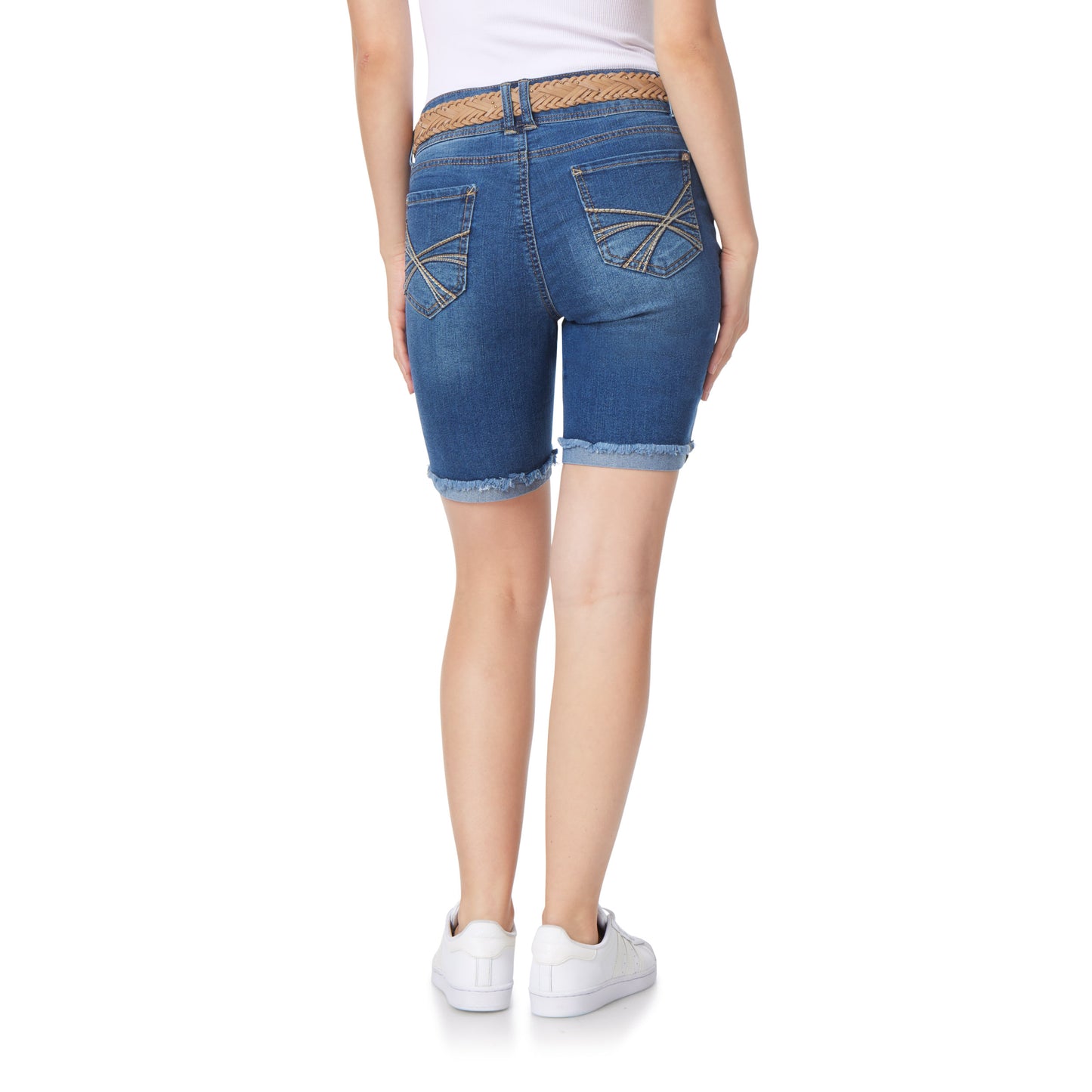 InstaStretch® Belted Luscious Curvy Bermuda Shorts