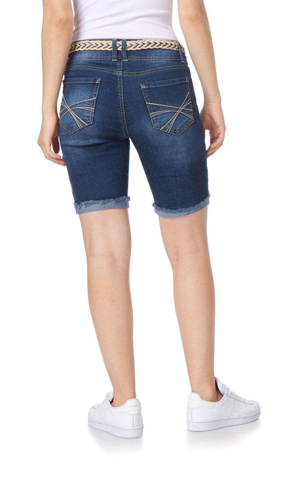 InstaStretch® Belted Luscious Curvy Bermuda Shorts