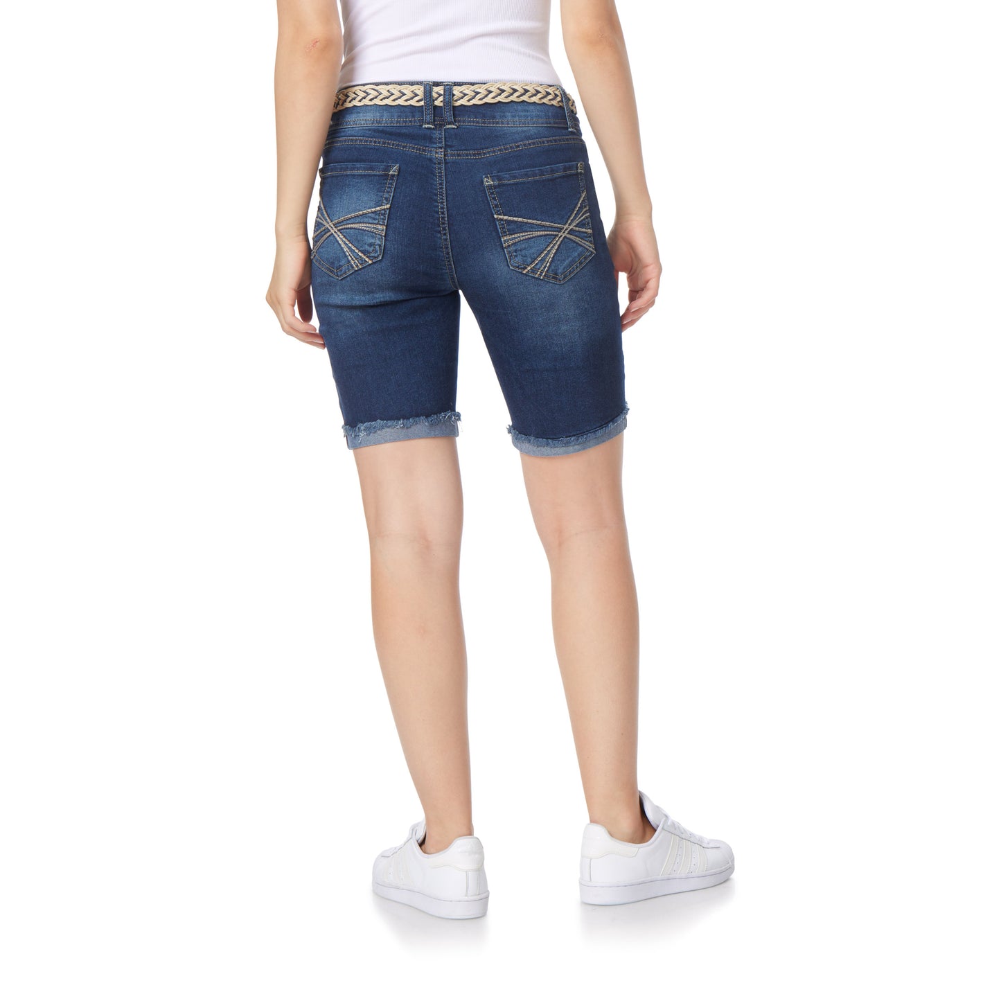 InstaStretch® Belted Luscious Curvy Bermuda Shorts