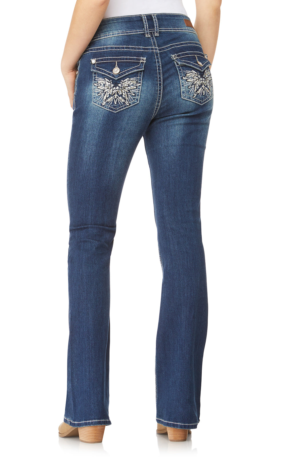 Plus InstaStretch Luscious Curvy Bootcut Mid-Rise Bling Jeans