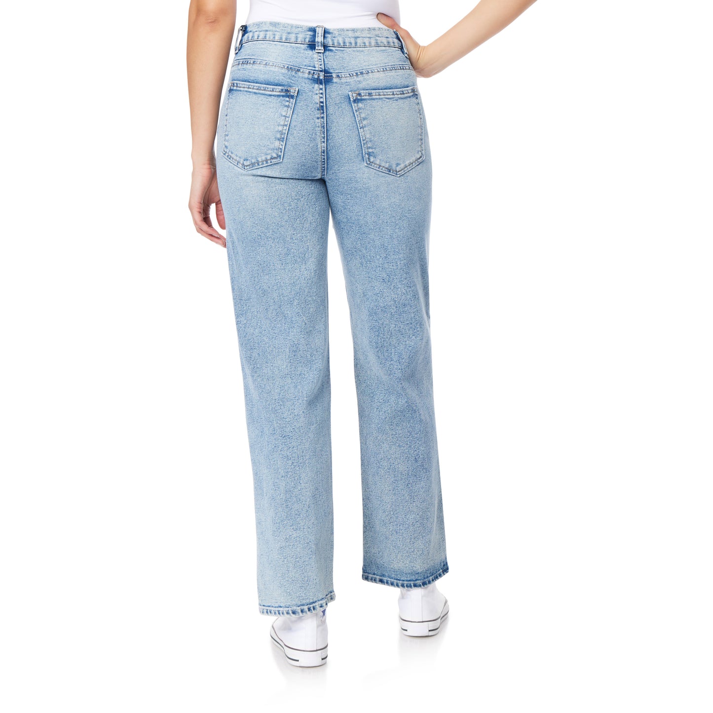 Straight wide leg dad jean