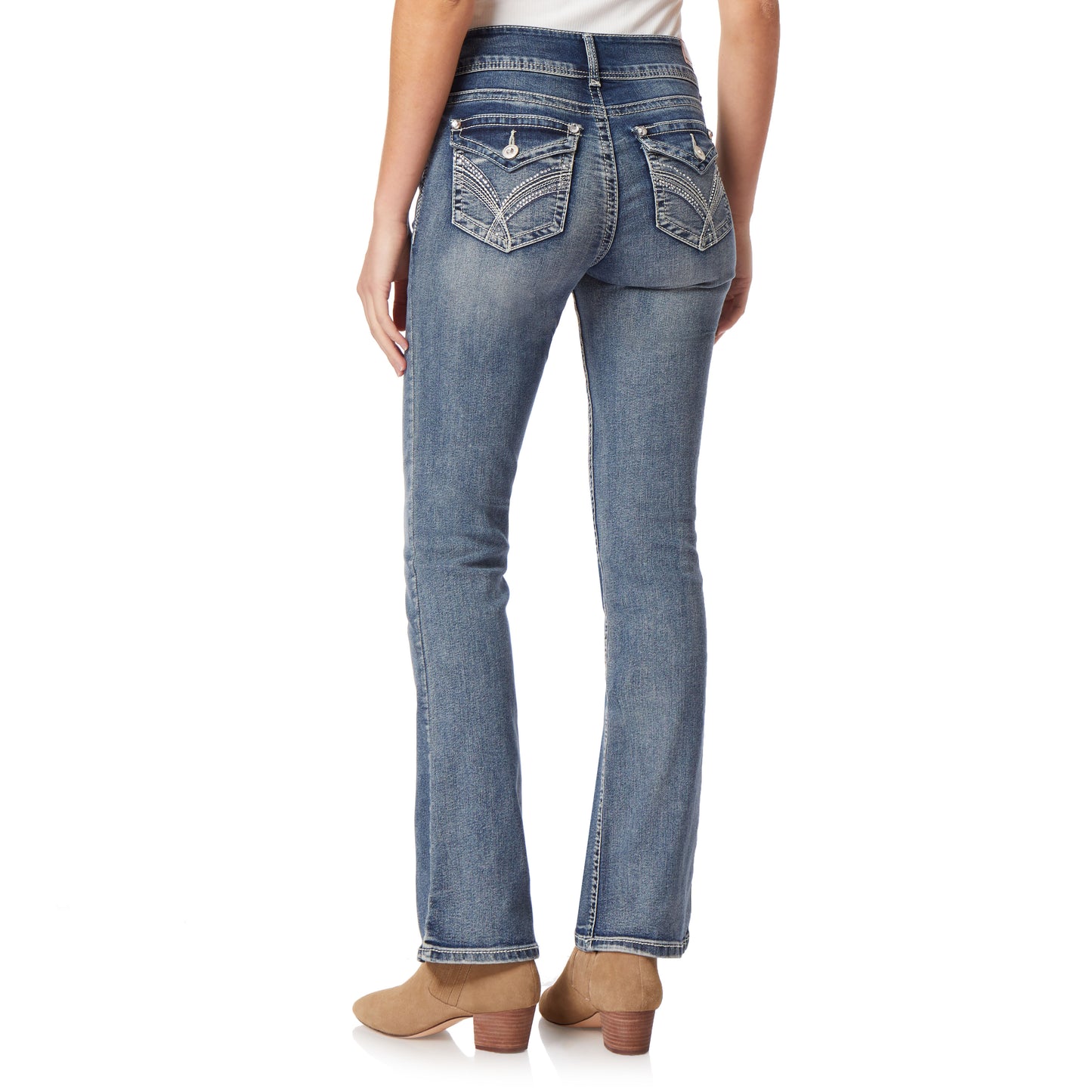 InstaStretch Luscious Curvy Mid-Rise Bling Bootcut Jeans