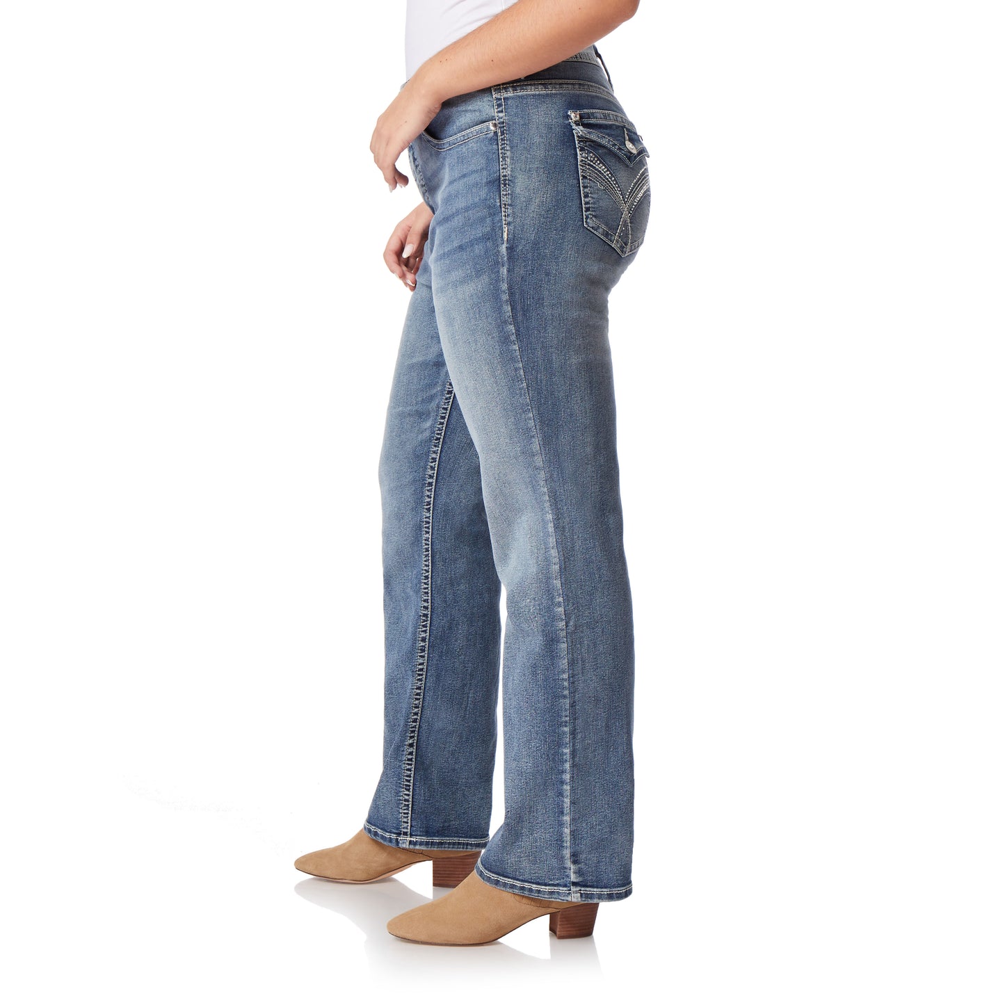 Plus InstaStretch Luscious Curvy Mid-Rise Bootcut Jeans