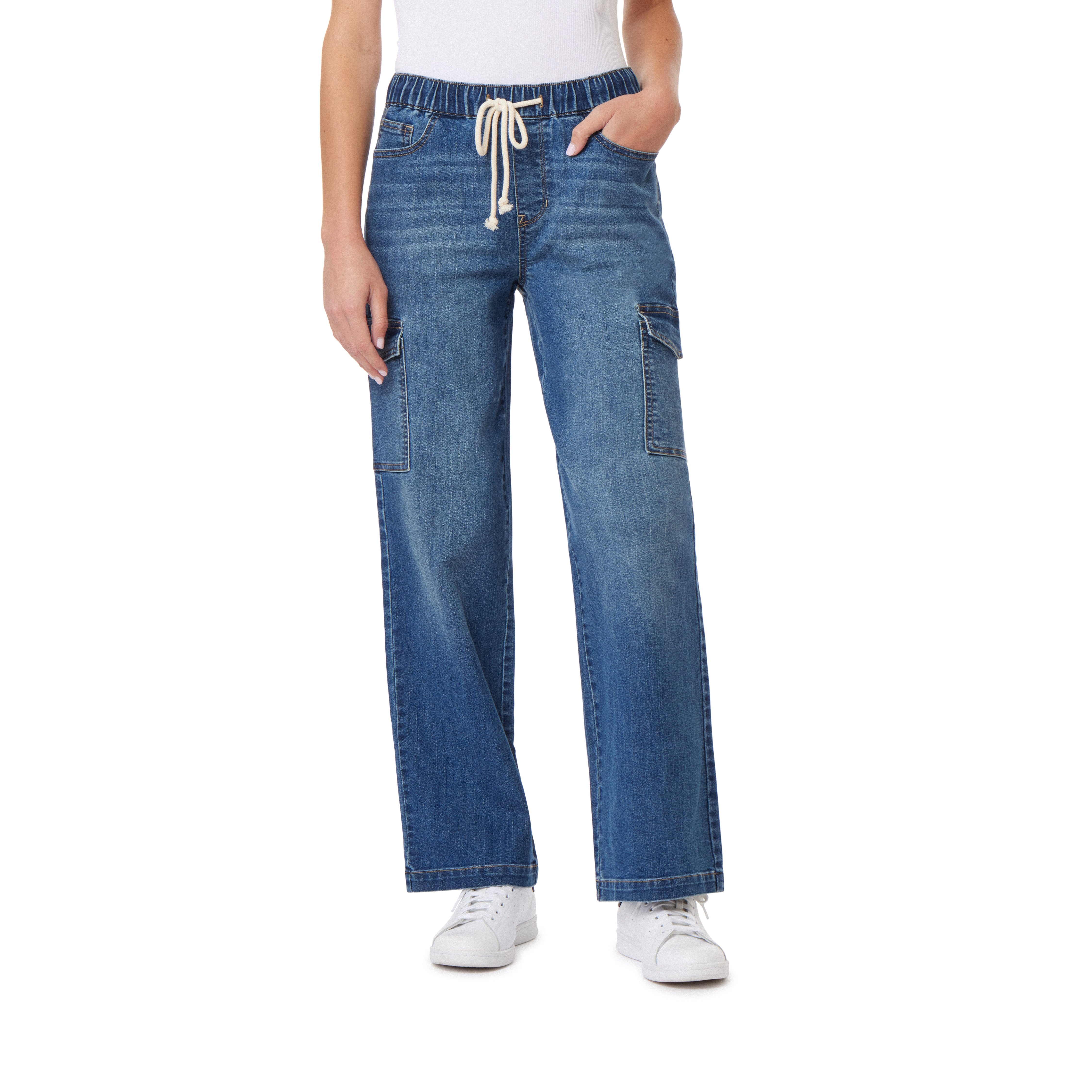 InstaStretch Tomboy Relaxed Cargo Denim Jeans – WallFlower Jeans