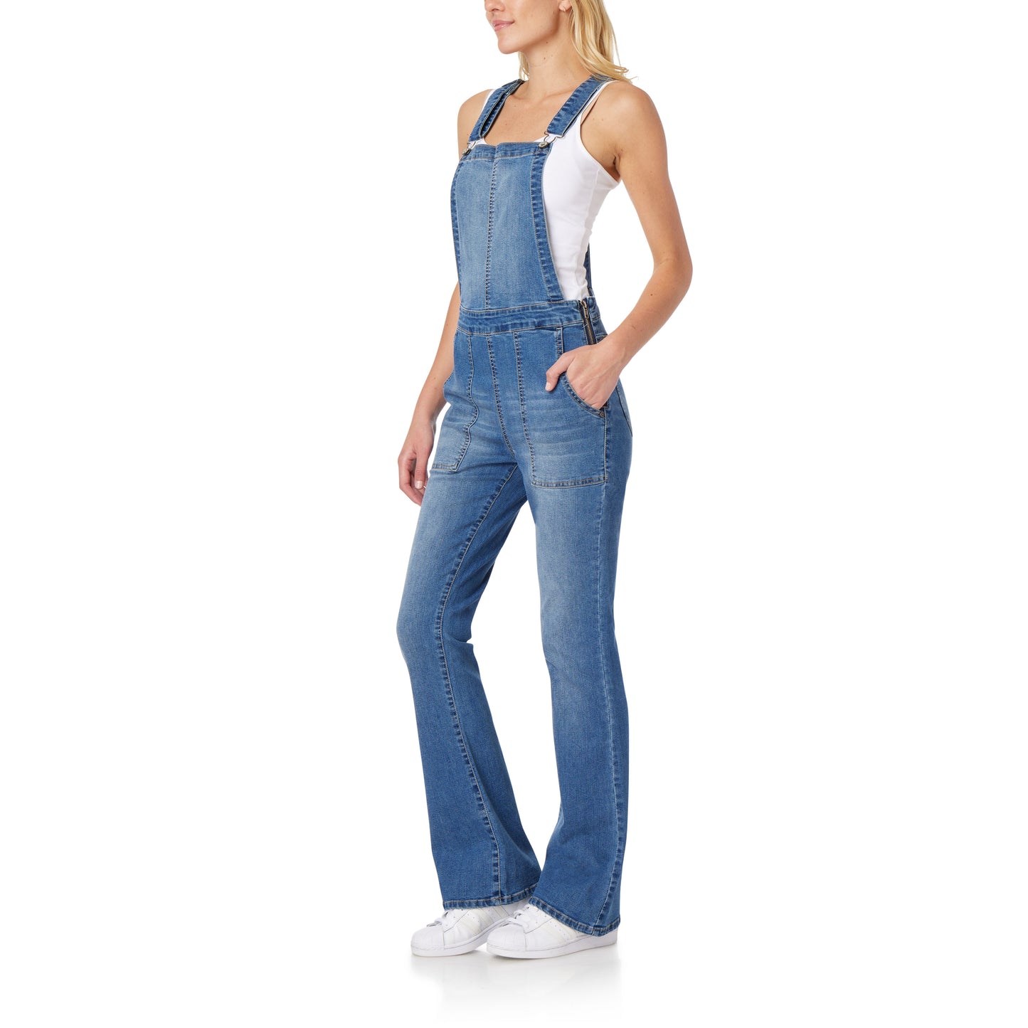High Rise Flare Overalls