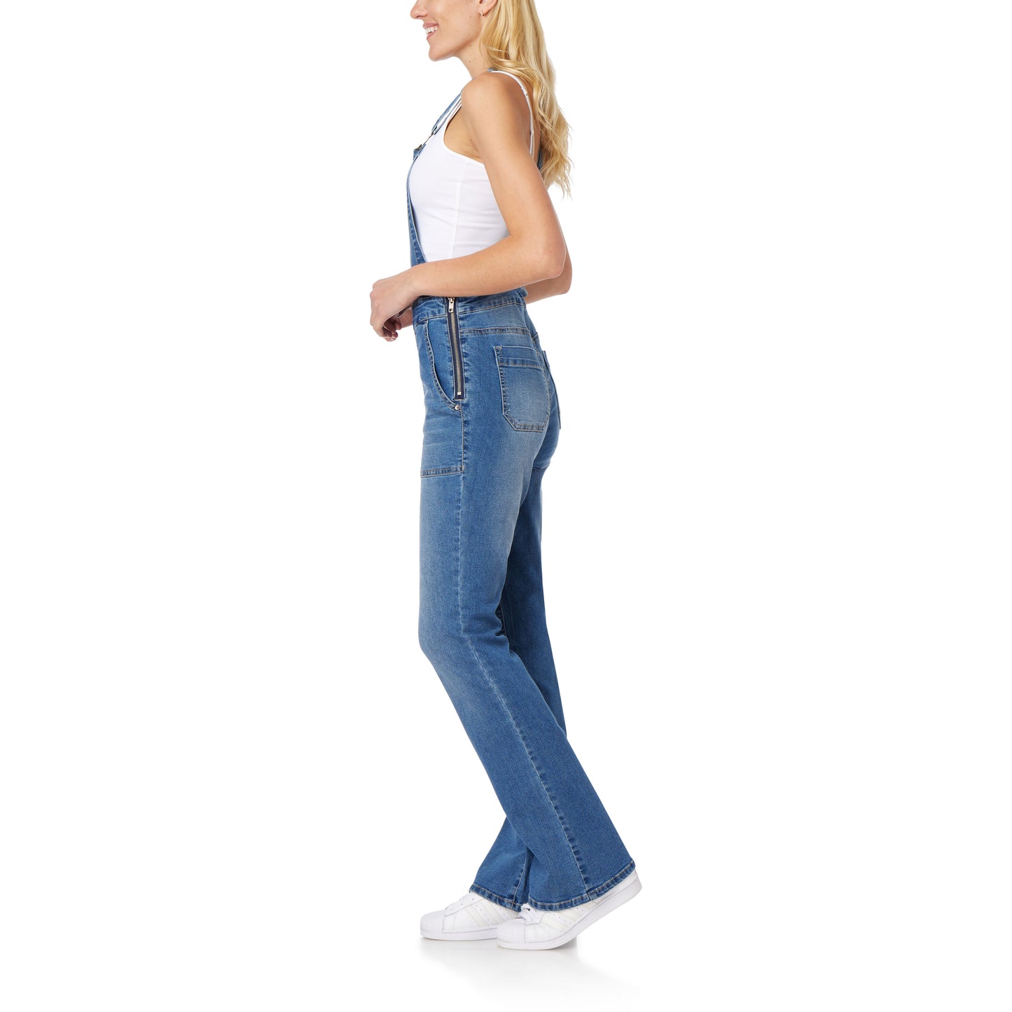 High Rise Flare Overalls