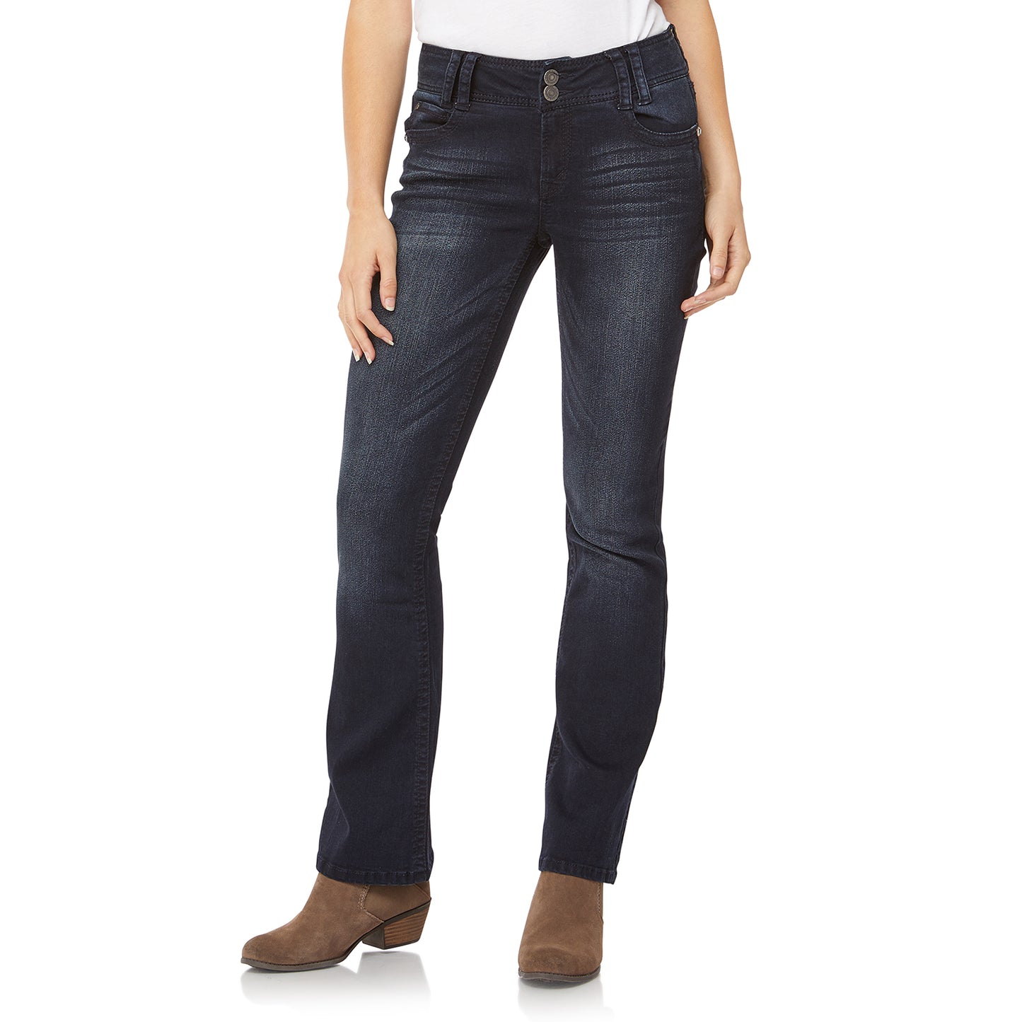 InstaStretch® Luscious Curvy Bootcut Jeans- Long Inseam
