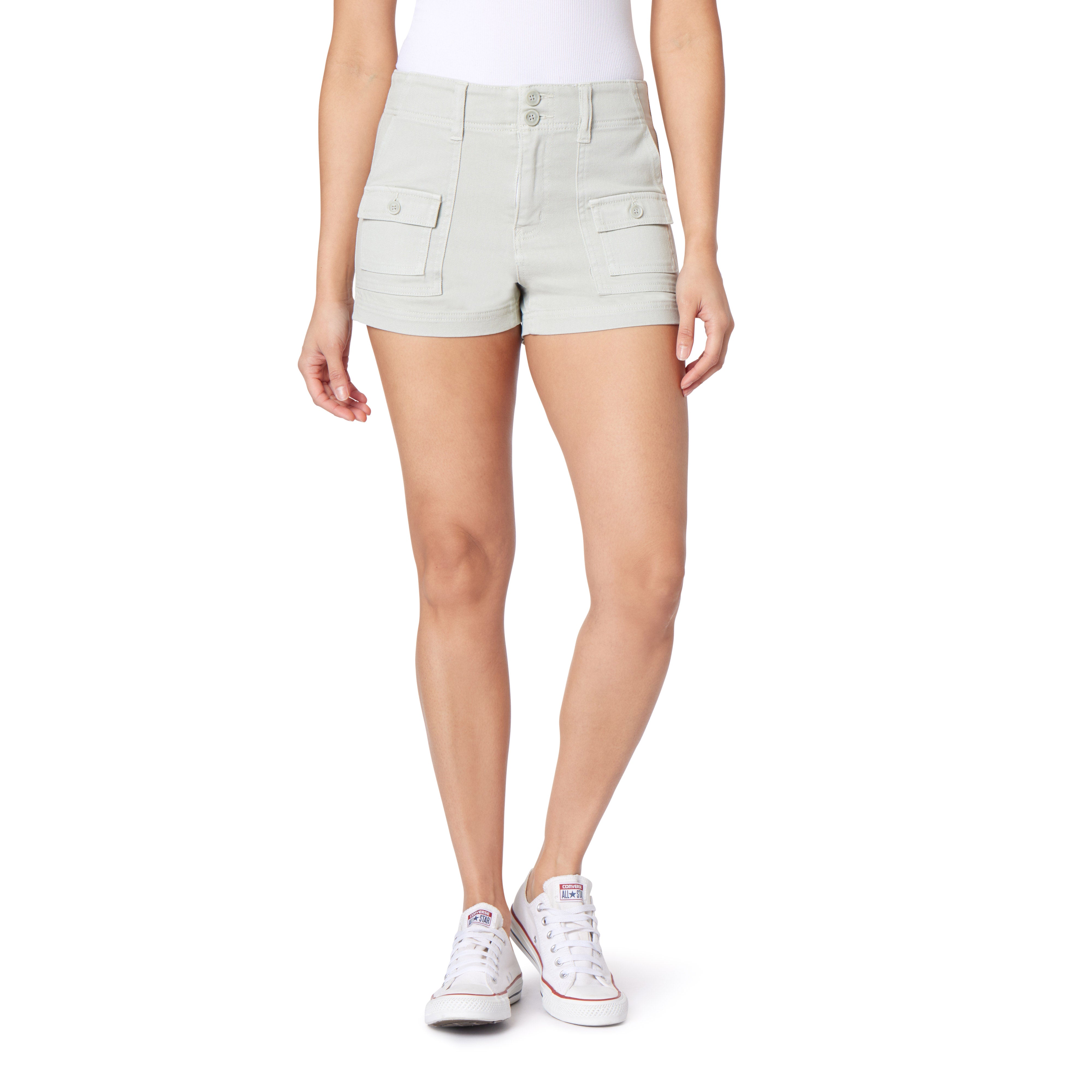 InstaStretch Flirty Curvy Twill Cargo Shorts – WallFlower Jeans