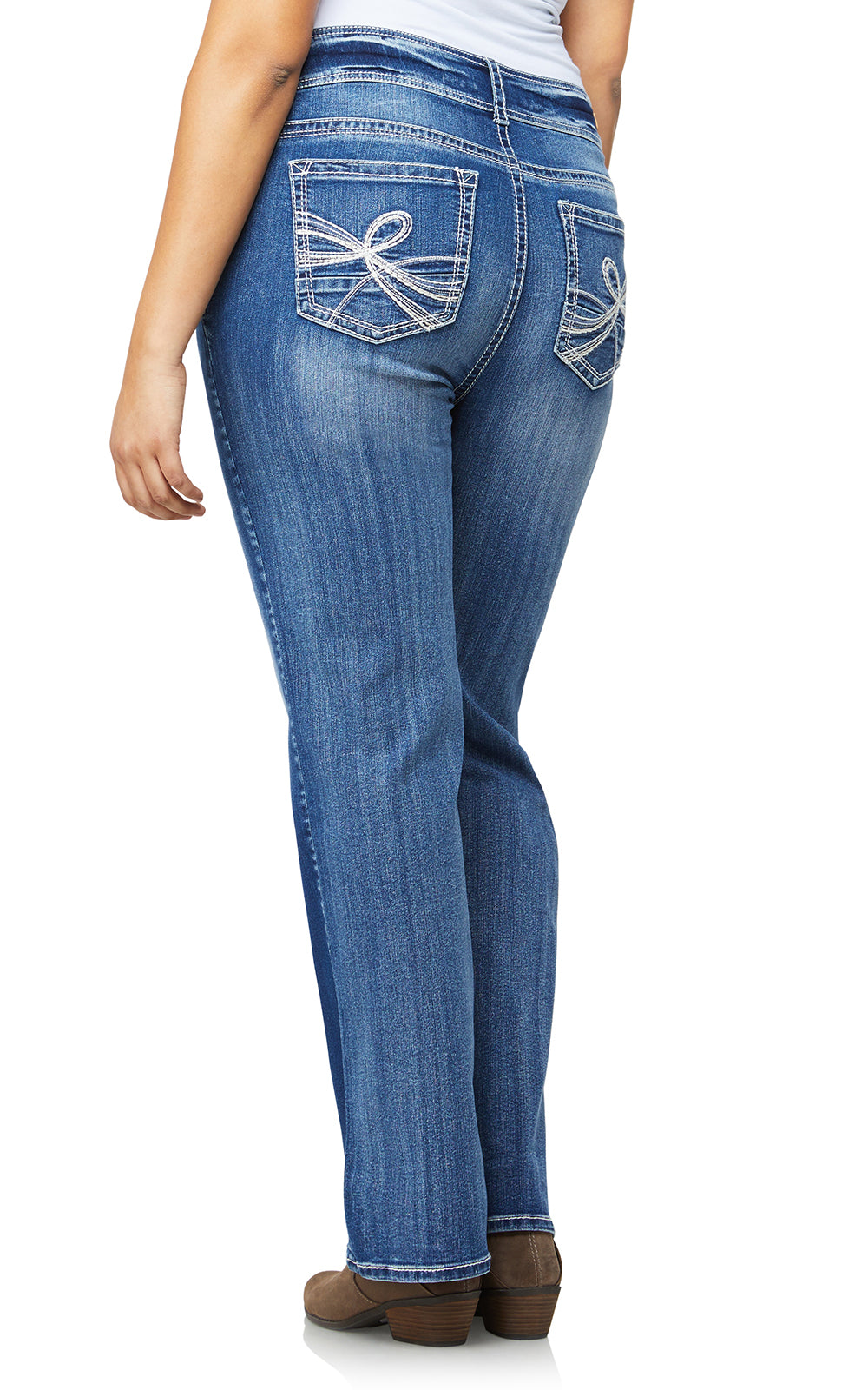 Plus InstaStretch Luscious Curvy Bootcut Jeans- Short Inseam