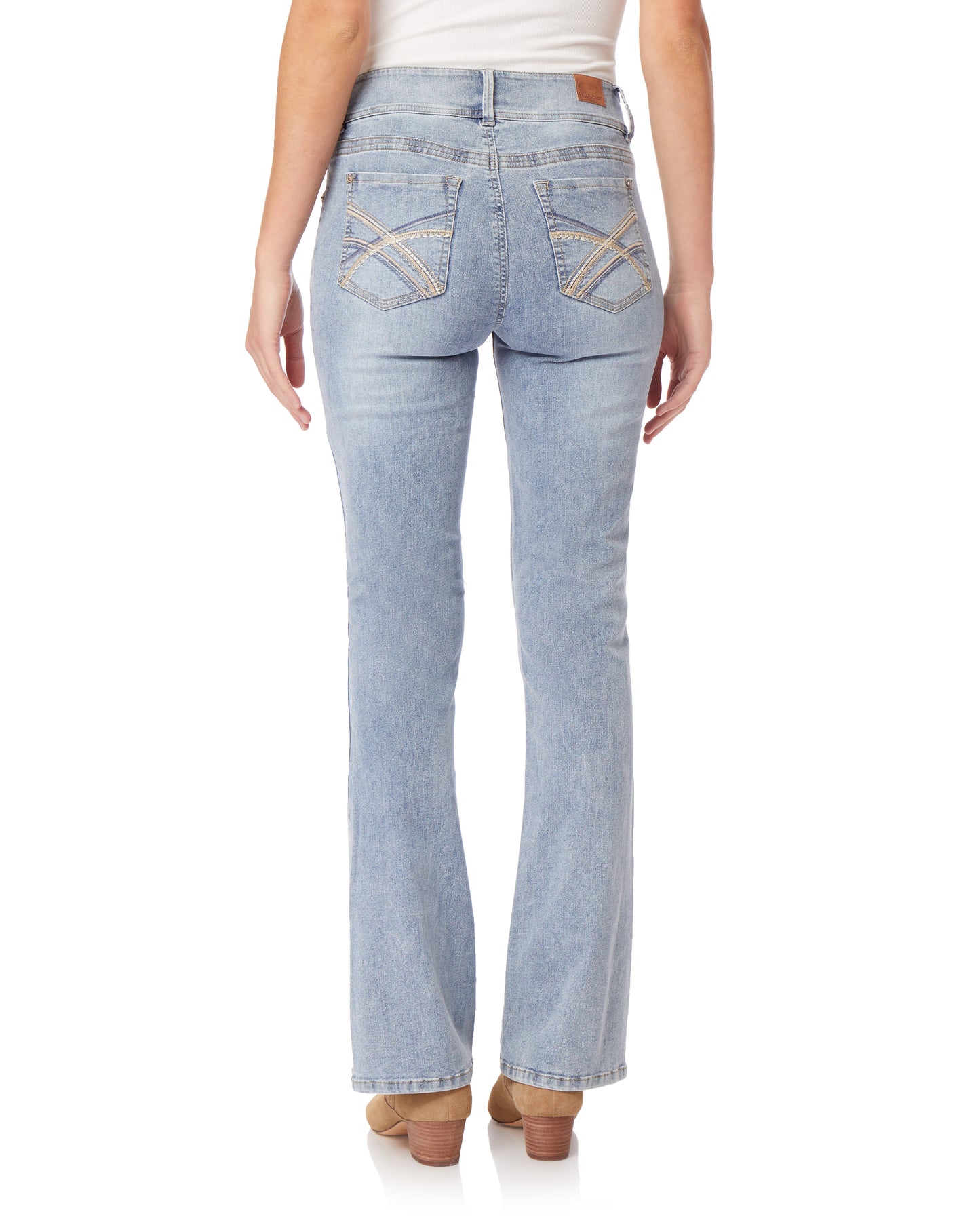 InstaStretch Luscious Curvy Mid-Rise Bootcut Jeans- Short Inseam