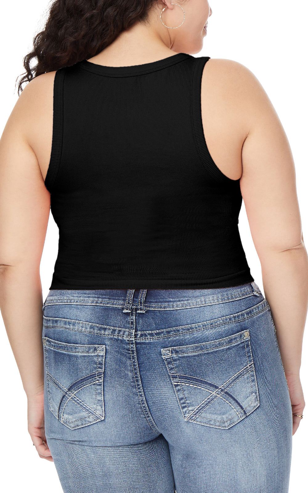 InstaSmooth® Cindy Seamless Rib High Crew Tank 2 Pack