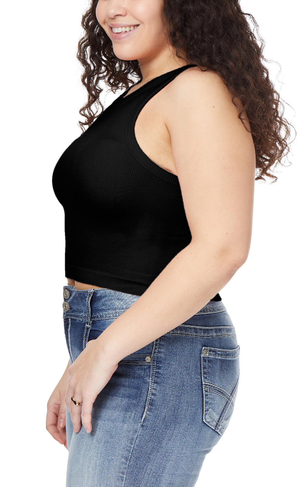 InstaSmooth® Cindy Seamless Rib High Crew Tank 2 Pack