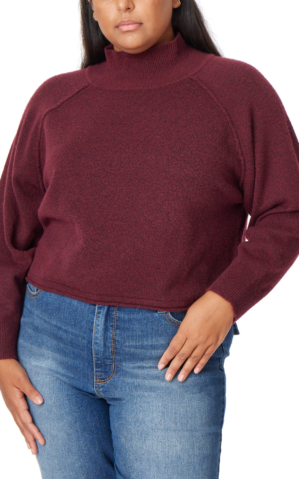 Never Super Soft Mock Neck Sweater