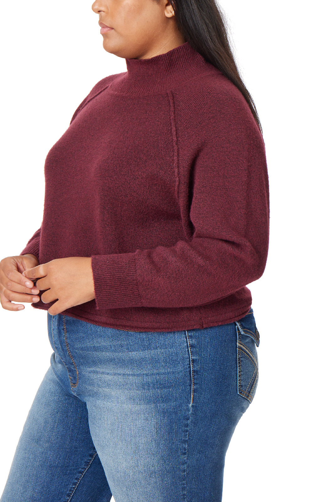 Never Super Soft Mock Neck Sweater