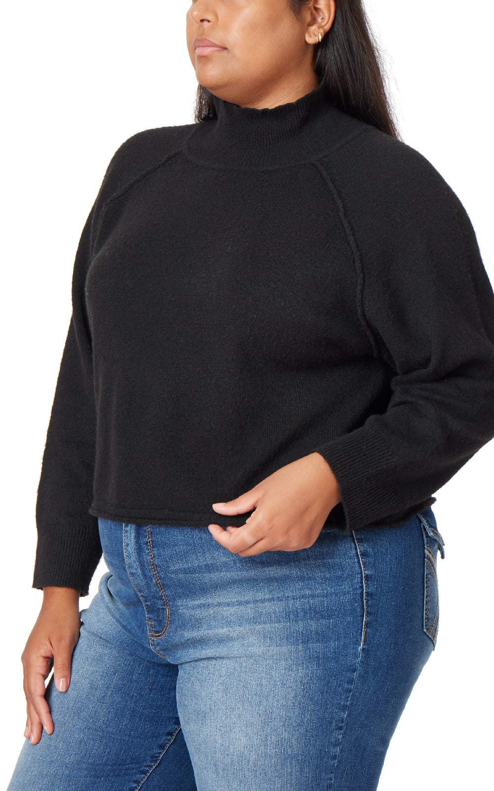 Never Super Soft Mock Neck Sweater