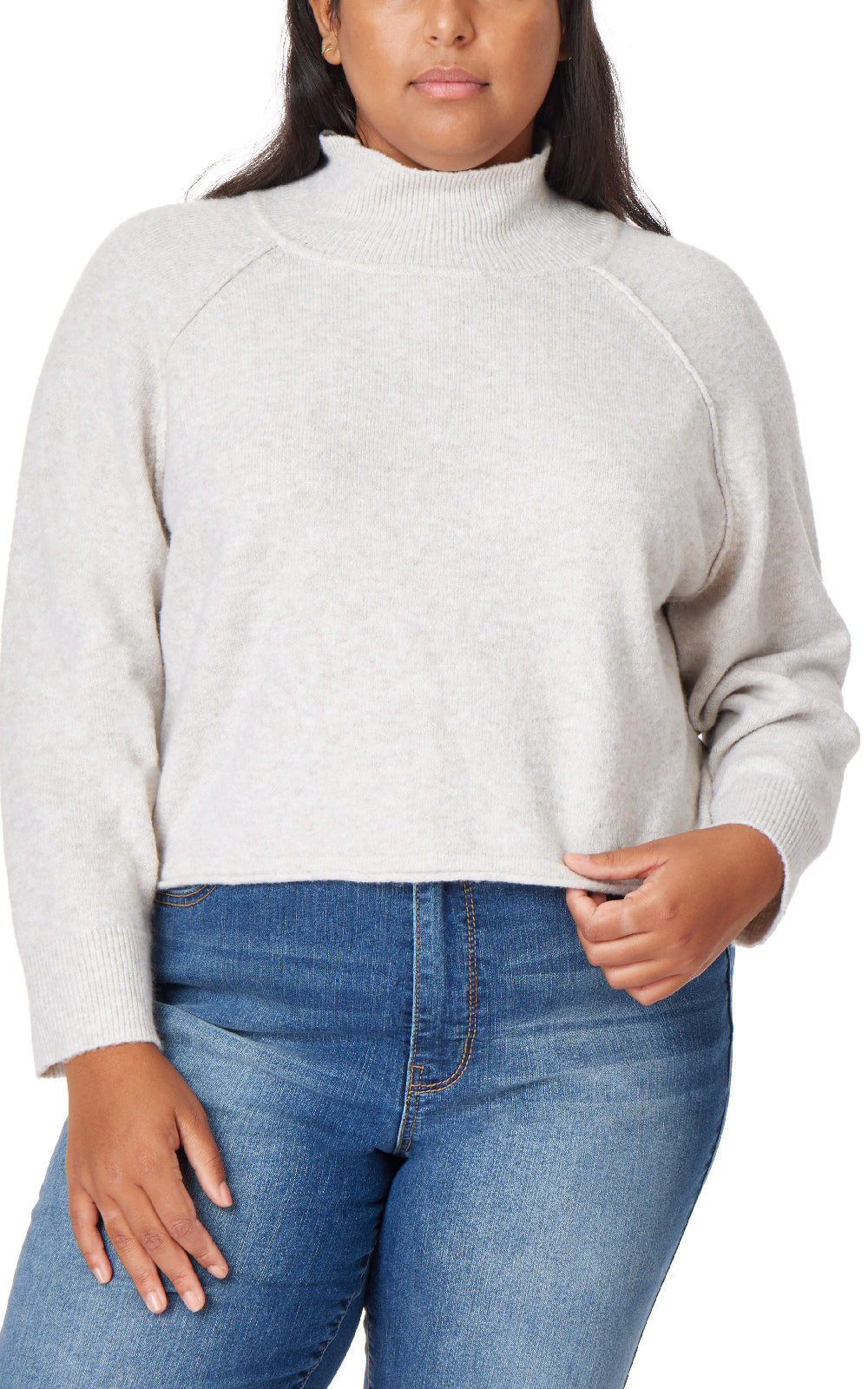 Never Super Soft Mock Neck Sweater