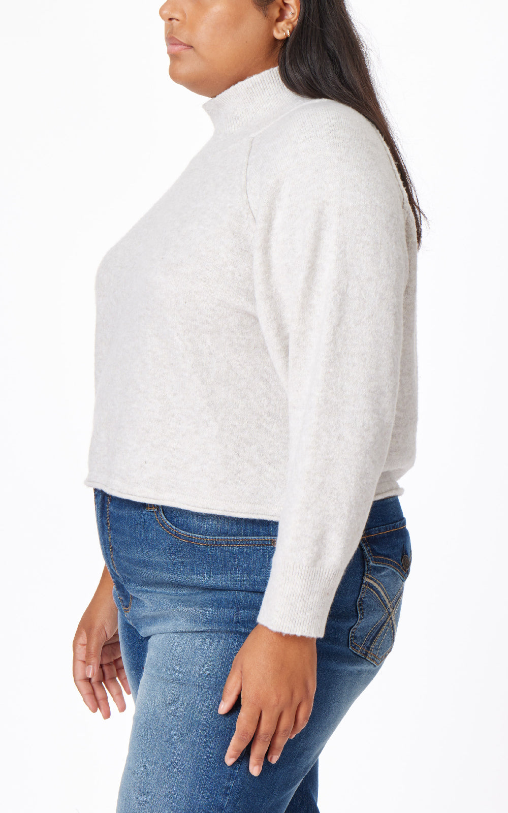 Never Super Soft Mock Neck Sweater
