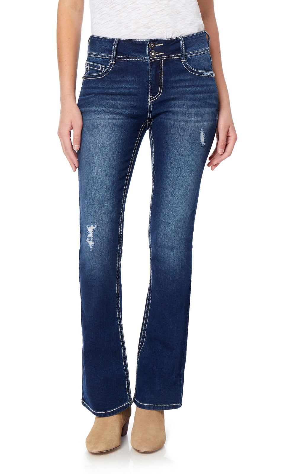 InstaStretch® Bling Luscious Curvy Bootcut Jeans – WallFlower Jeans