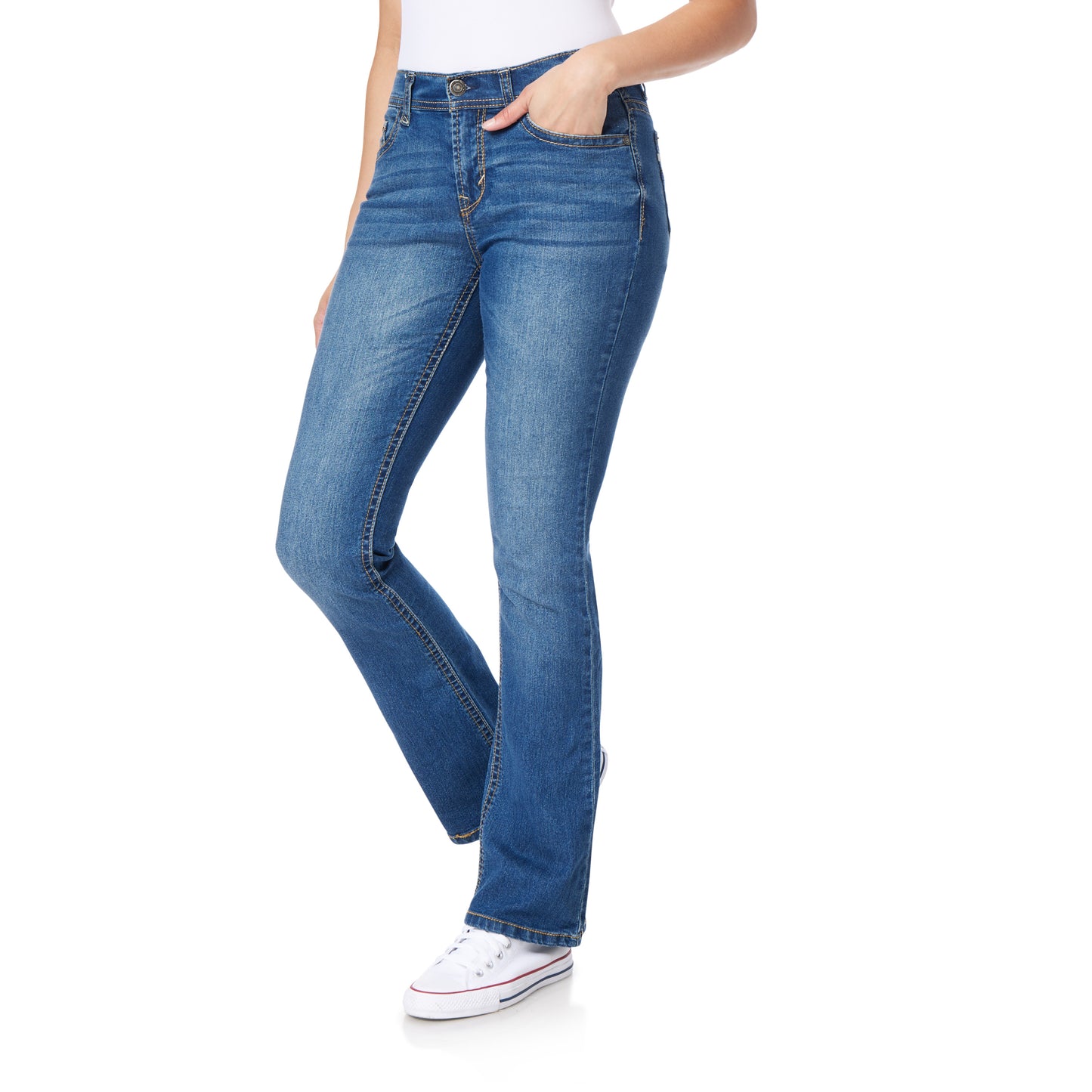 InstaStretch® Mid-Rise Legendary Bootcut Jeans- Long Inseam