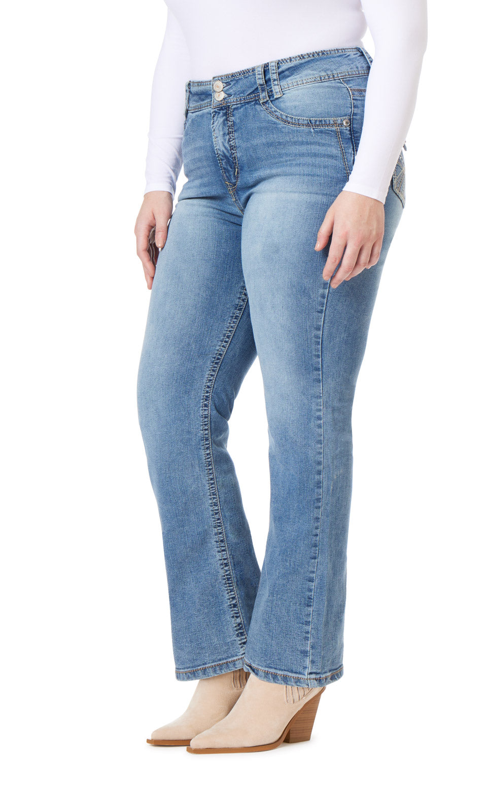 Plus Instastretch® Luscious Curvy Bootcut Jeans – WallFlower Jeans