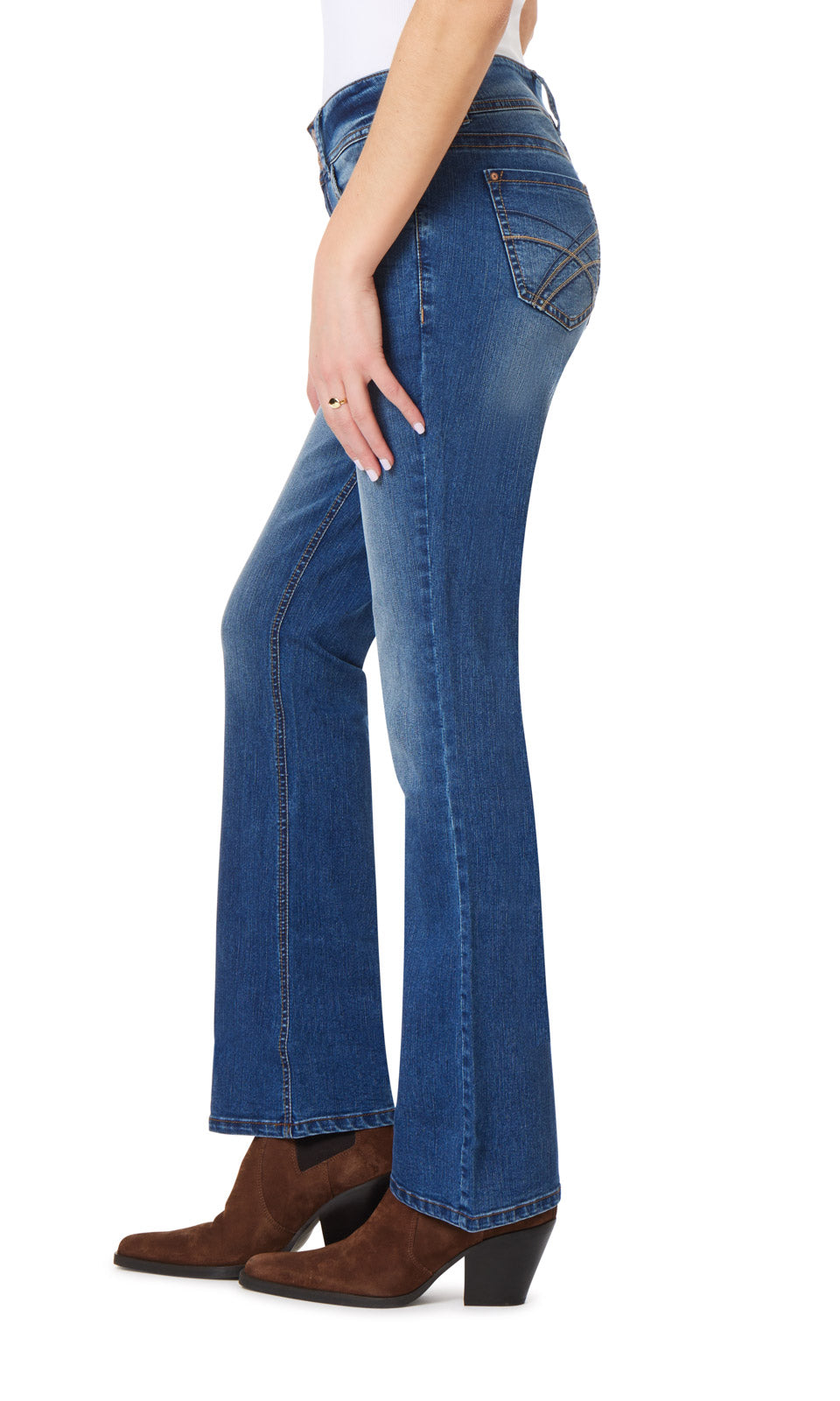 InstaStretch Luscious Curvy Bootcut Mid-Rise Jeans