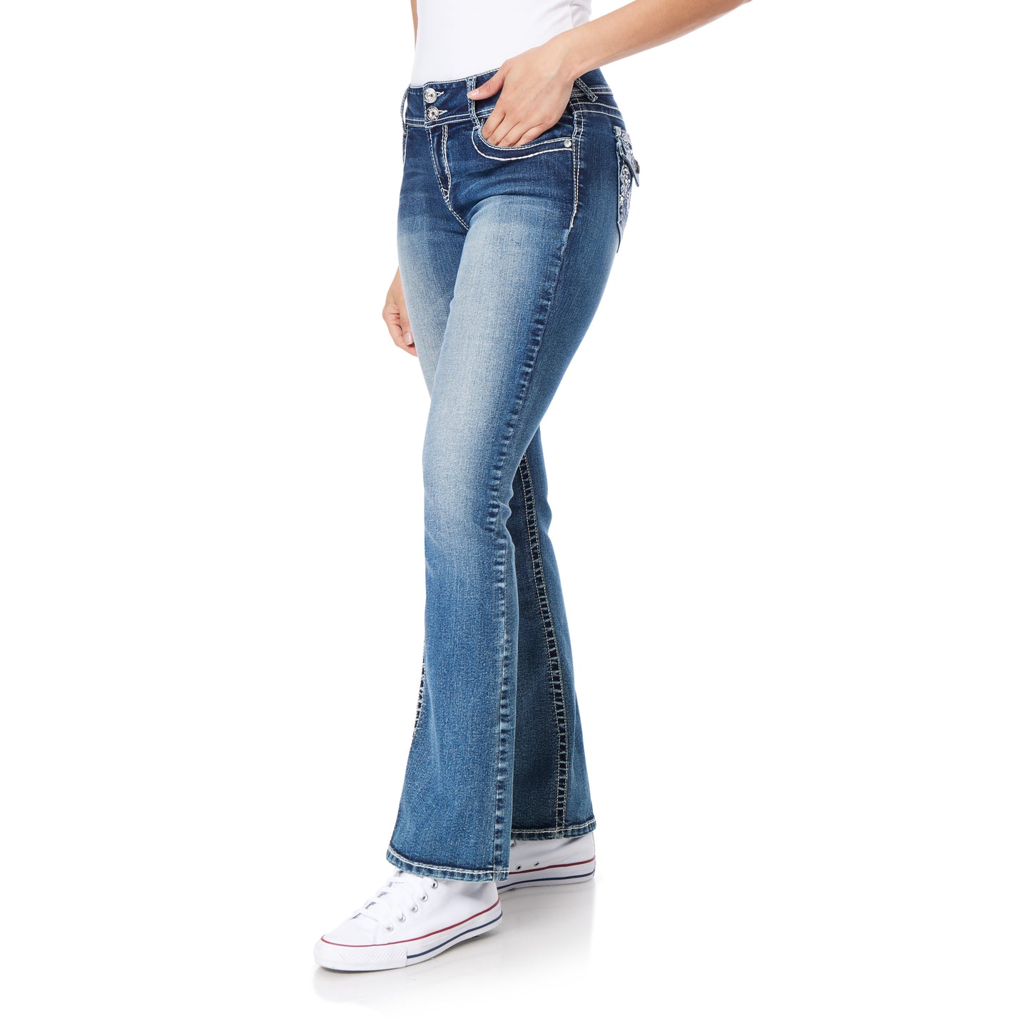 InstaStretch® Luscious Curvy Bling Bootcut Jeans