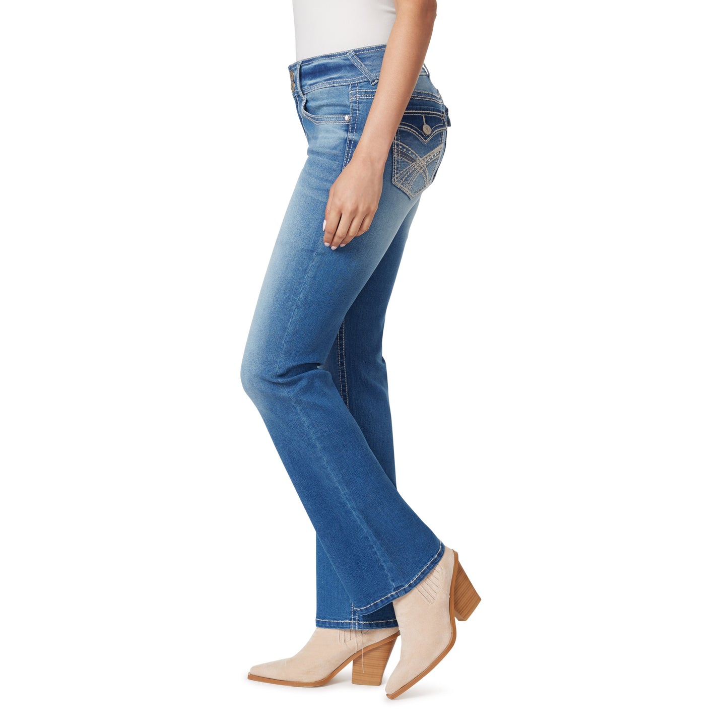 InstaStretch Luscious Curvy Mid-Rise Bootcut Jeans