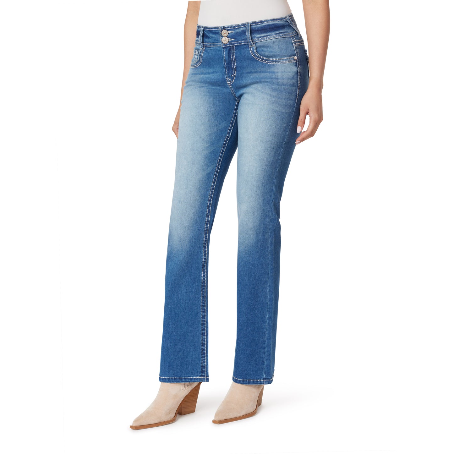 InstaStretch Luscious Curvy Mid-Rise Bootcut Jeans