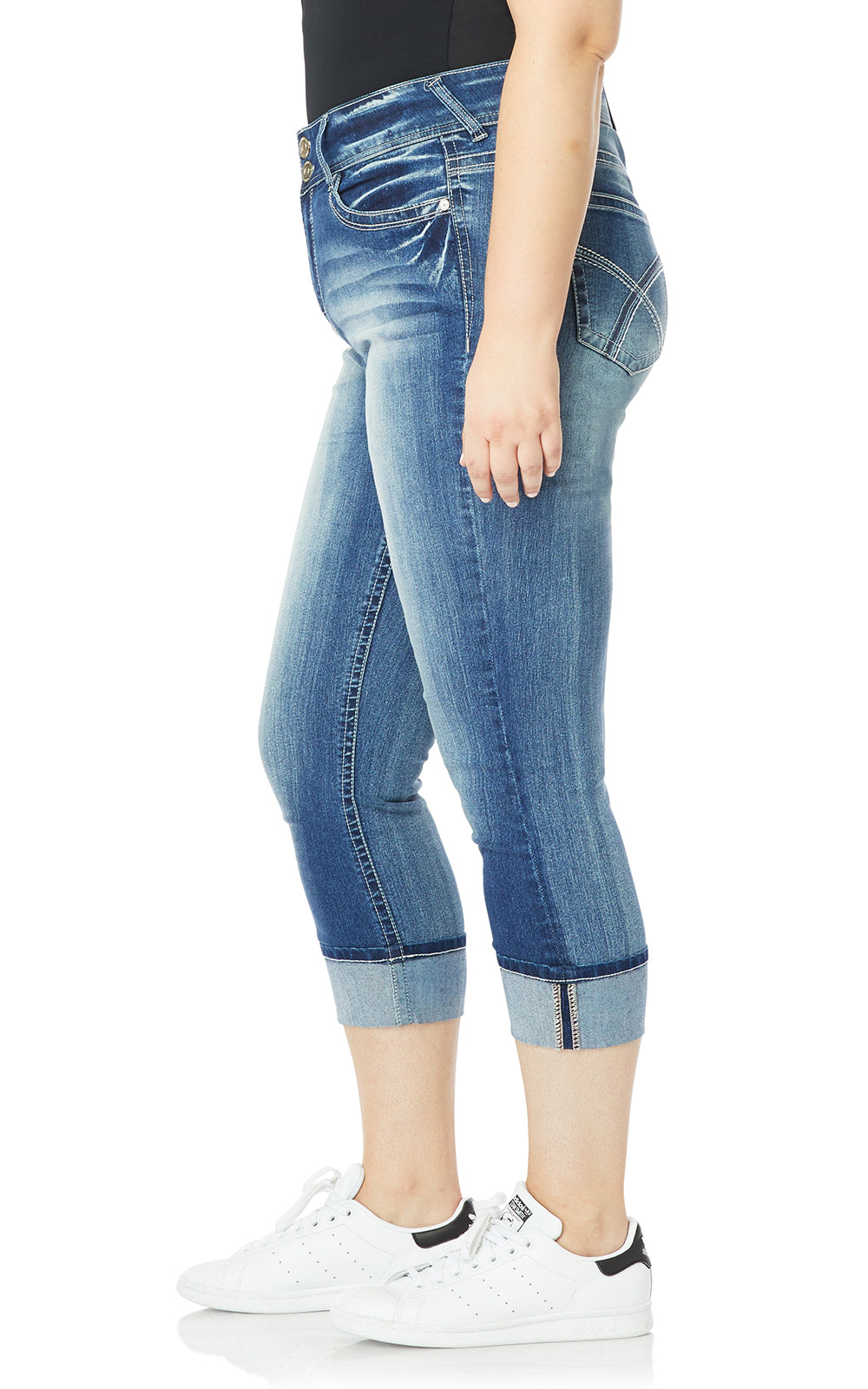 Plus InstaStretch Luscious Curvy Cuffed Crop Jeans