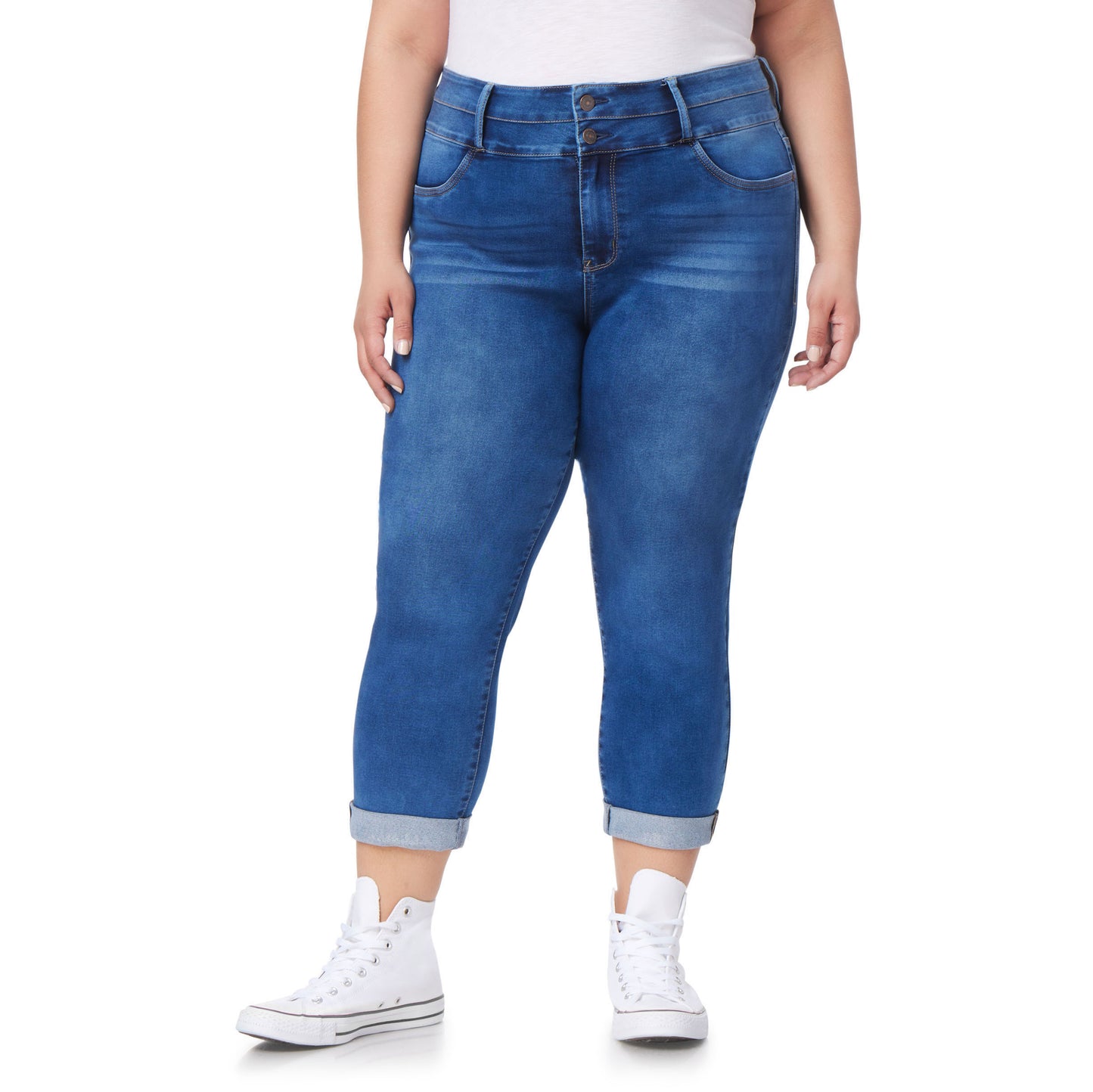 Plus InstaSoft® Sassy Fit Skinny Crop Jeans