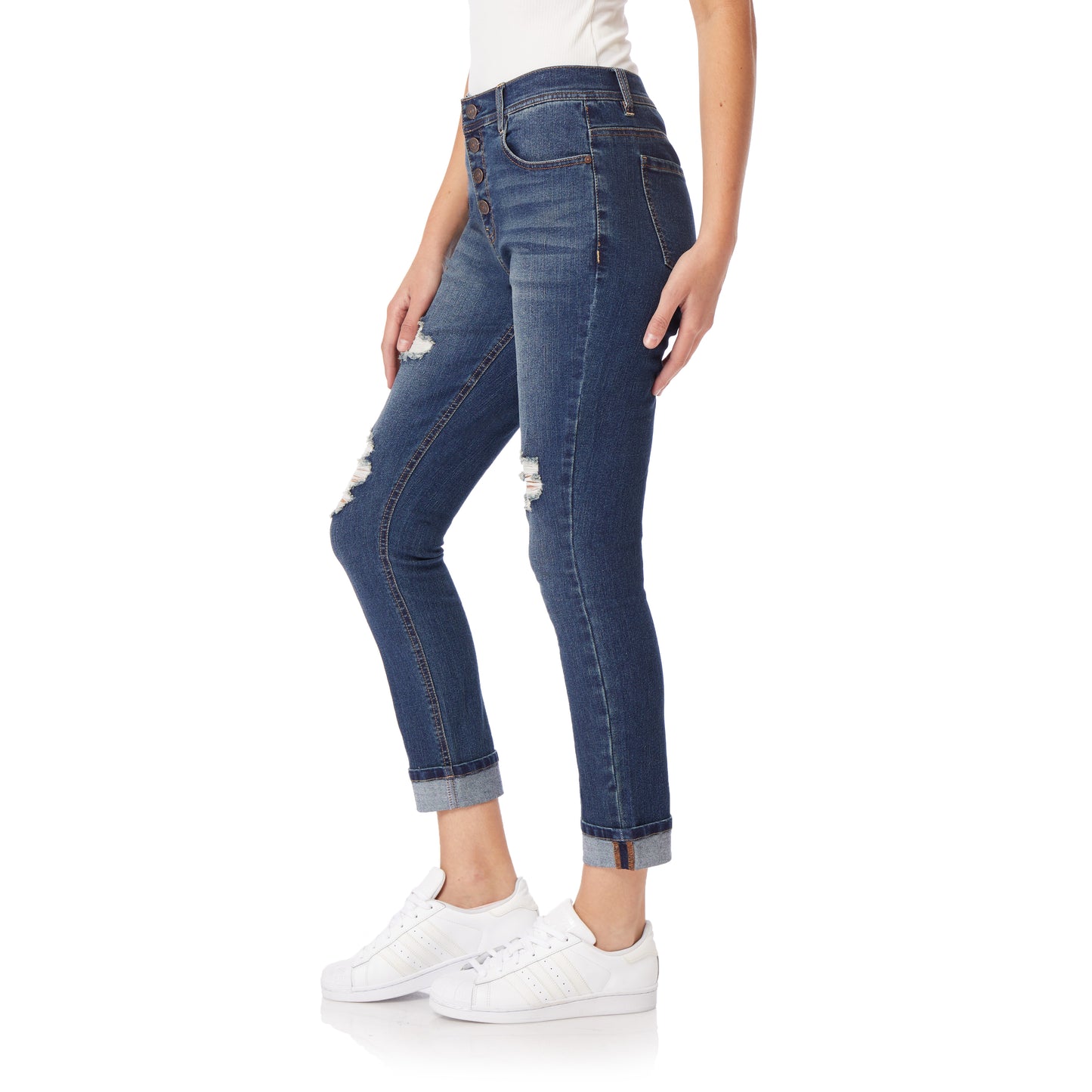 Plus InstaStretch Flirty Curvy Crop Jeans