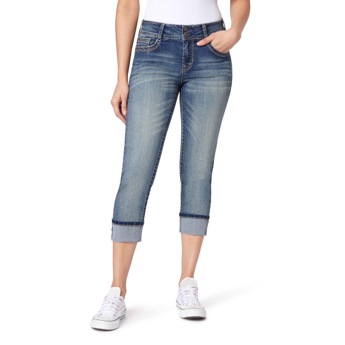 InstaStretch® Luscious Curvy Mid-Rise Crop Jeans
