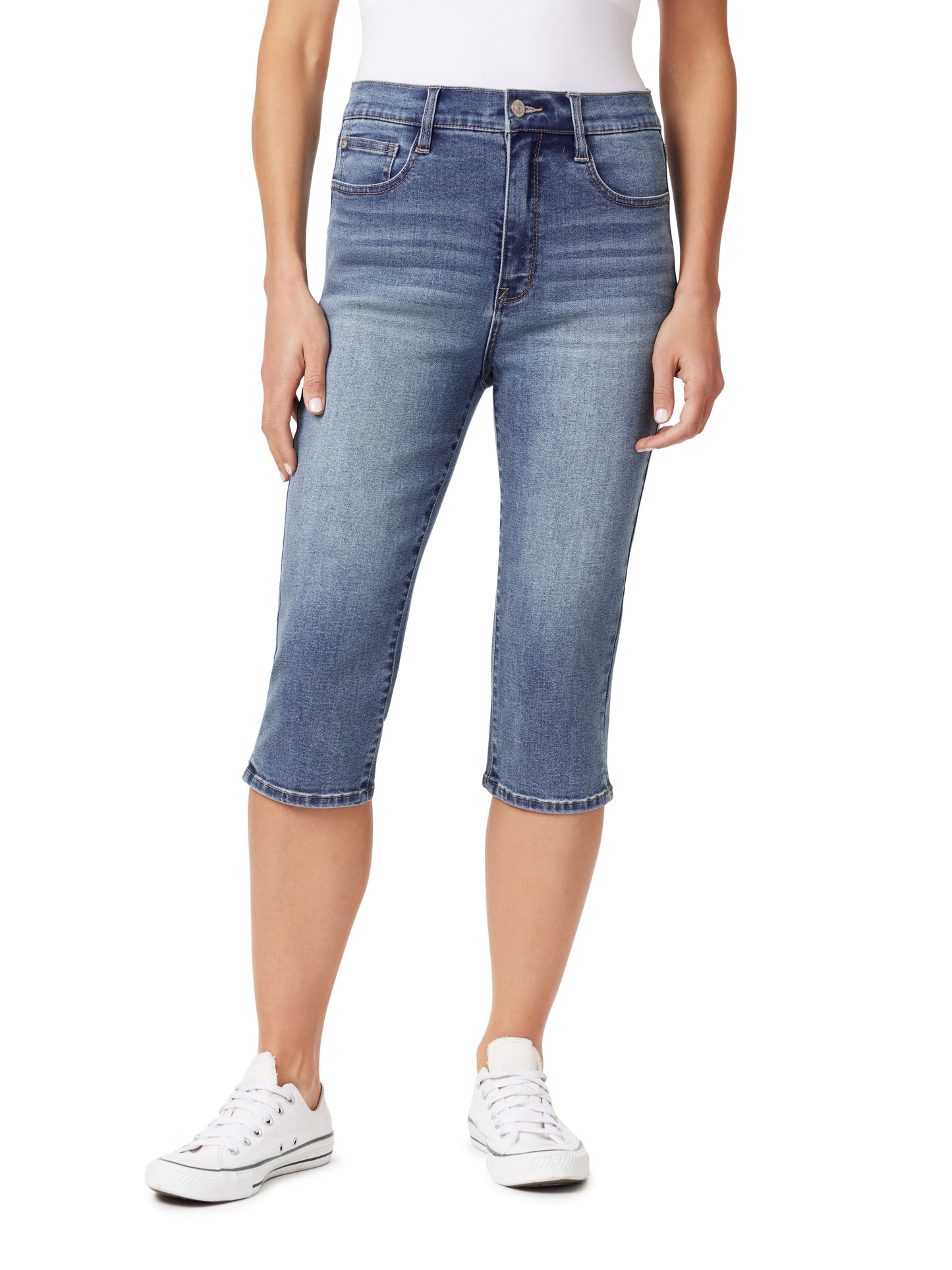 InstaVintage Fearless Curvy Super High-Rise Capri Jeans