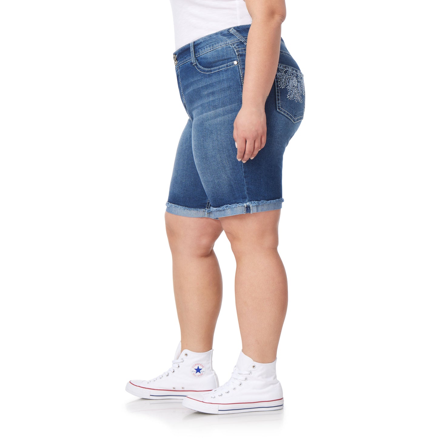 InstaStretch® Bling Luscious Curvy Bermuda Shorts