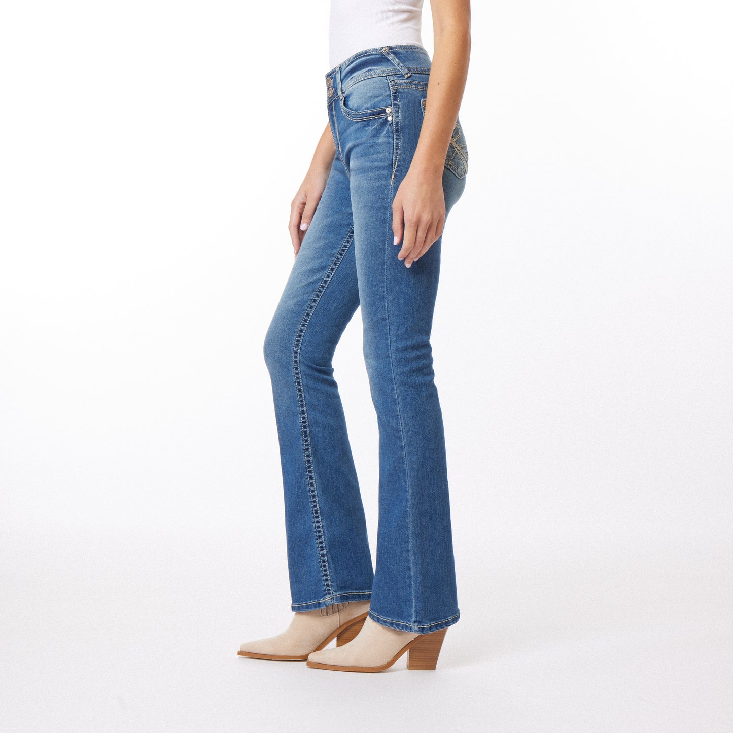 InstaStretch Flirty Curvy Flare High Rise Jeans